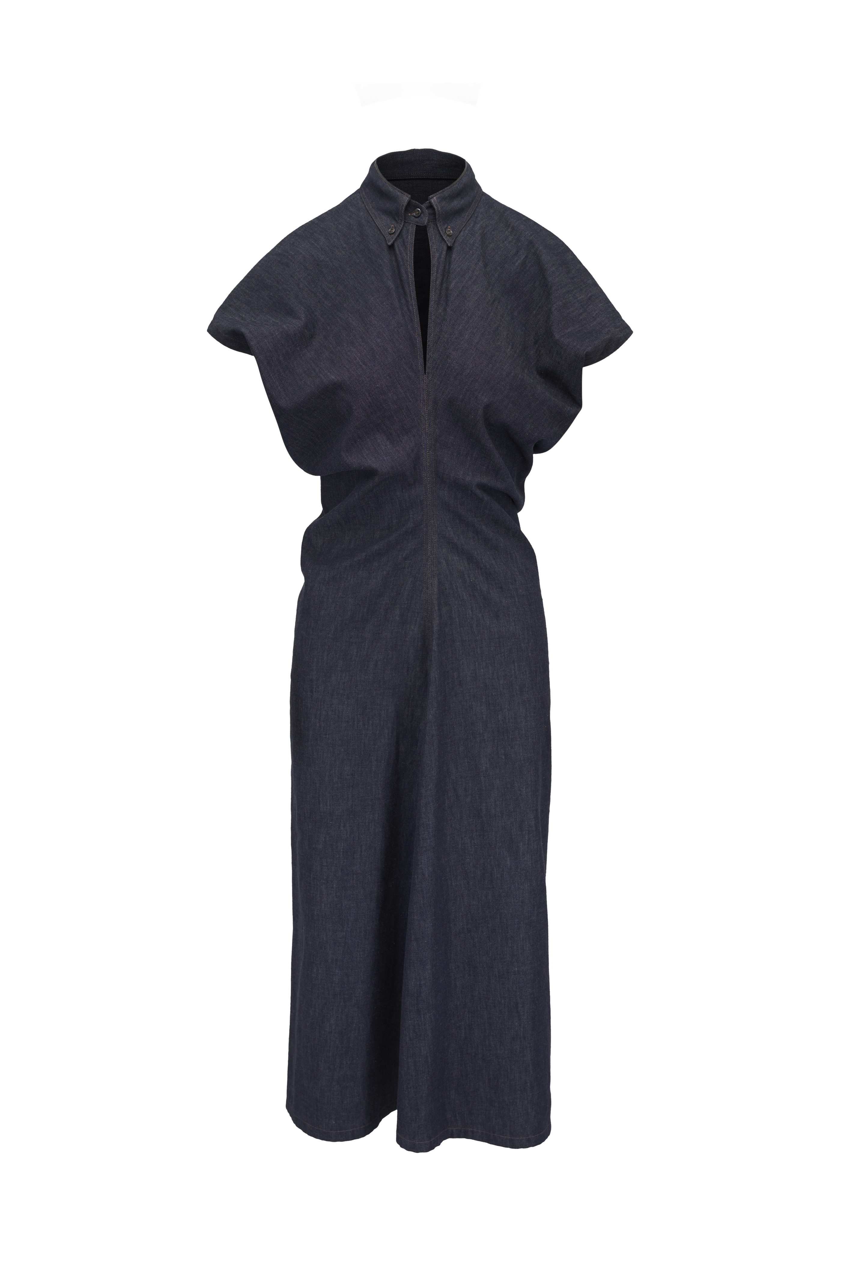 ワンピース BRUNELLO CUCINELLI BLACK AND GREY COTTON DRESS Brunello Cucinelli - Black Stretch Cotton Monili Tie Dress
