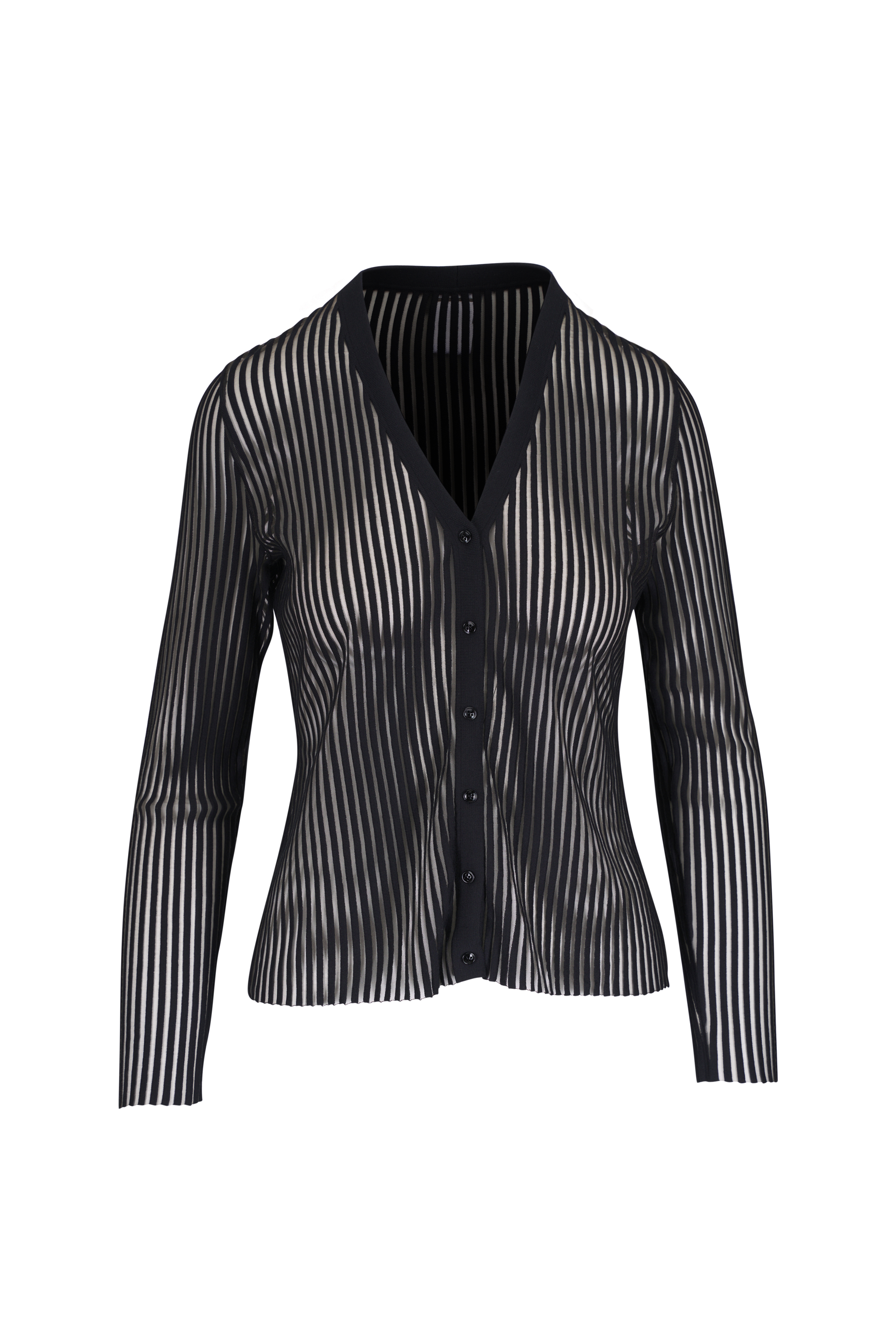 Giorgio Armani - Black Halter Strap Knit Top | Mitchell Stores