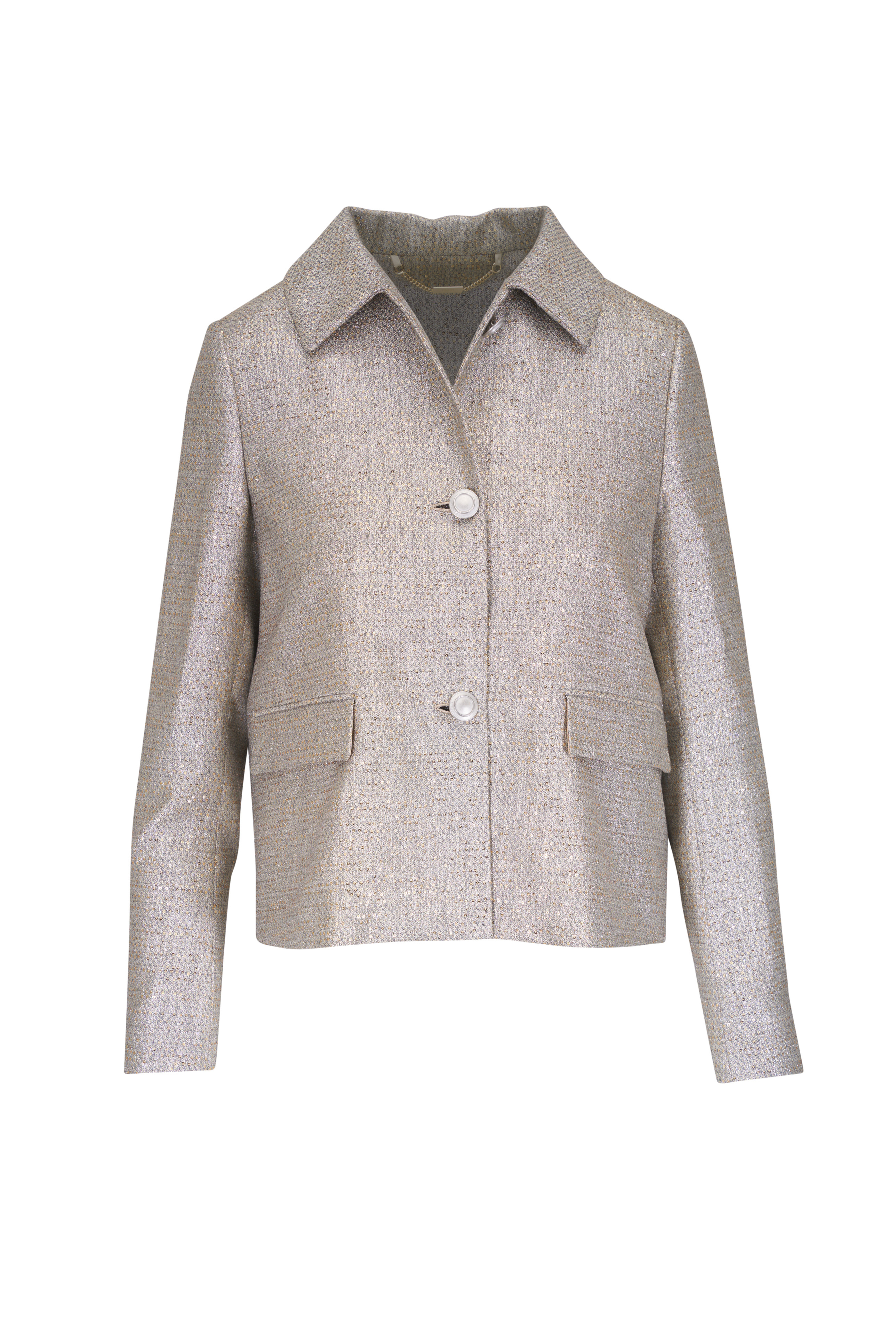 Akris Punto - Black & Gold Metallic Bouclé Jacket