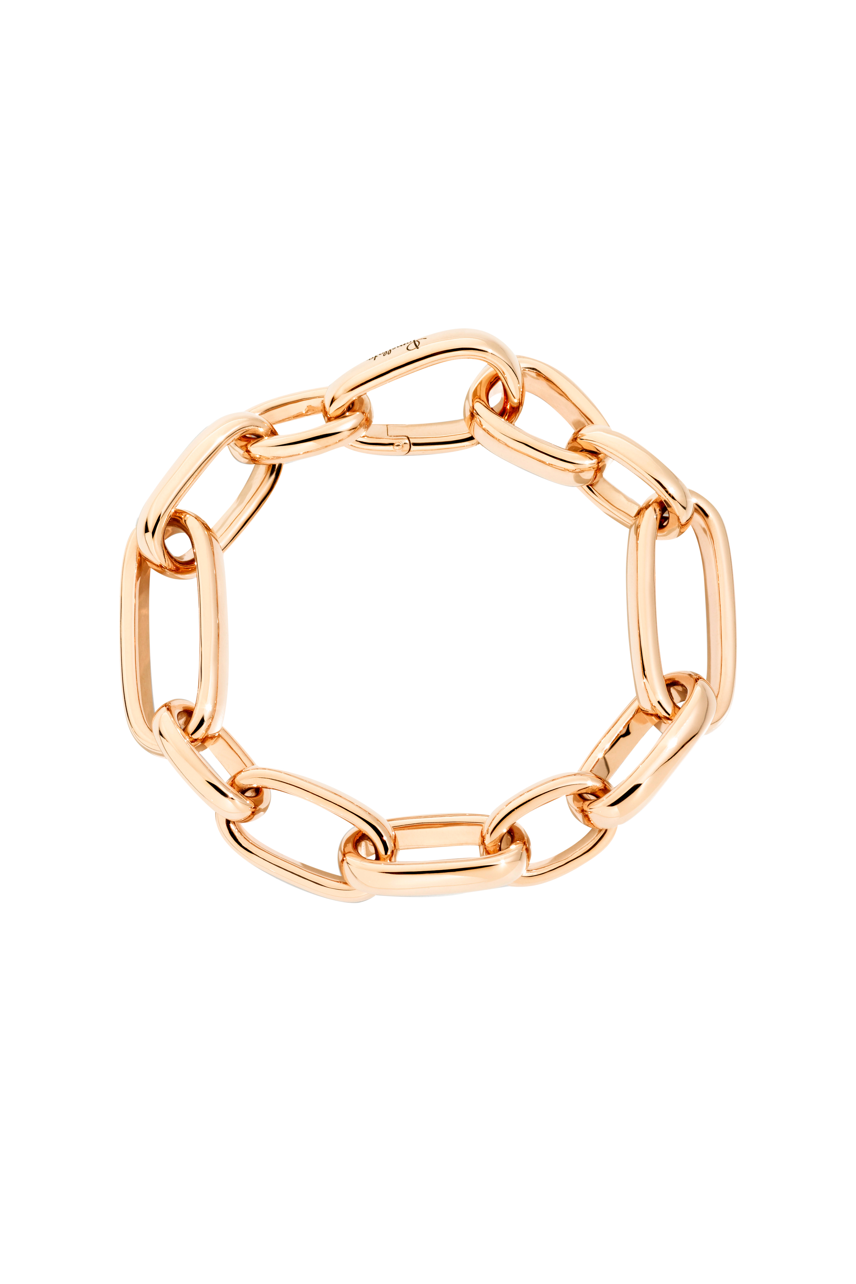 64 Facets - Rose Gold Diamond Half Scallop Bangle Bracelet