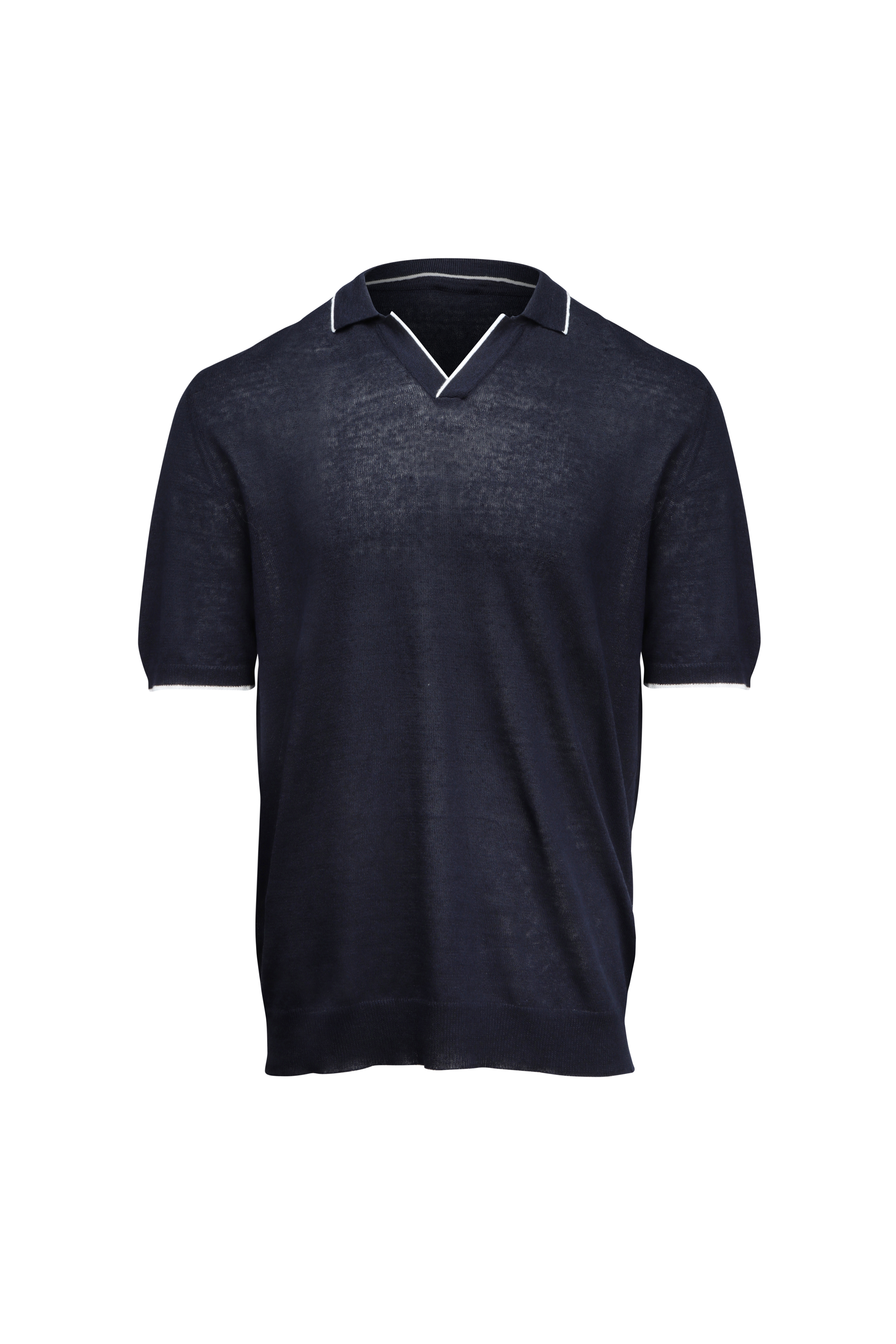 Tシャツ・カットソー FEDELI Navy Blue Piquet Polo Shirt Men's Organic Cotton Pique Polo - Iconic - Fedeli