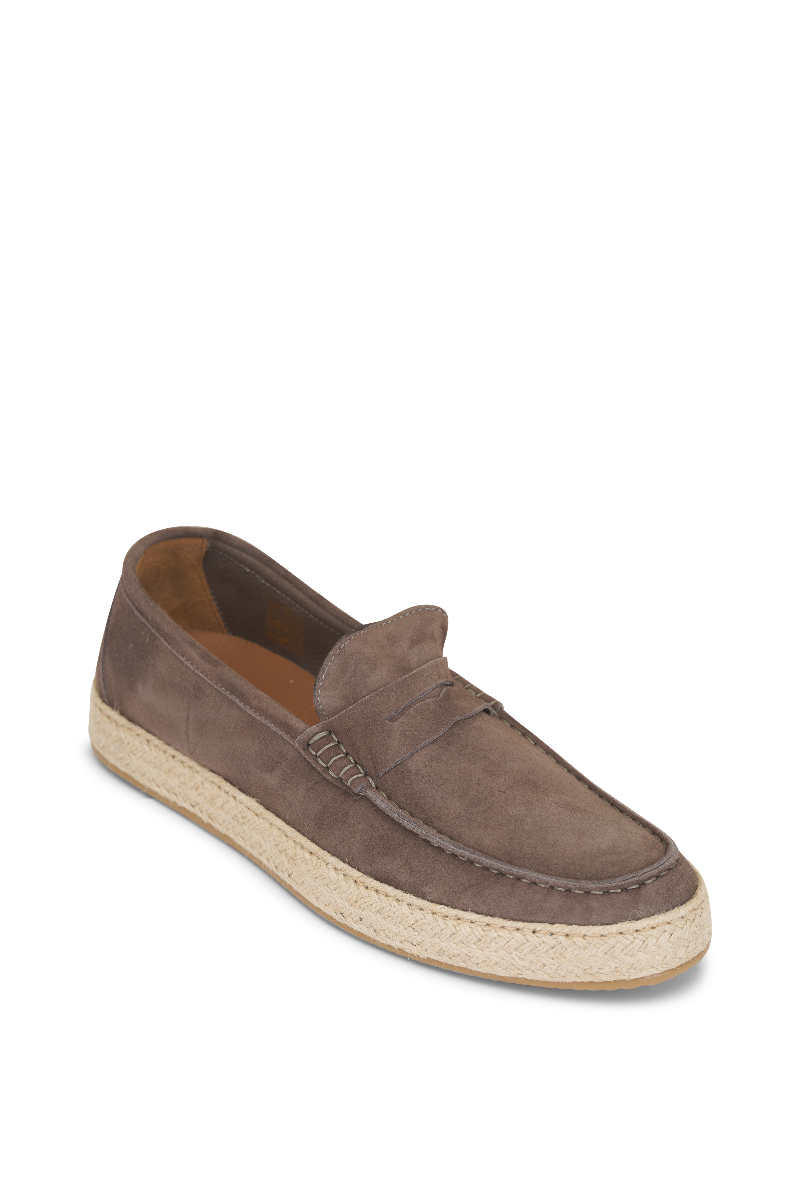 Trask Men\'s Bradley Loafers (Taupe) size 8.5 M made in India Trask - Bradley Taupe Perforated Suede Loafer | Mitchell Stores main image 2