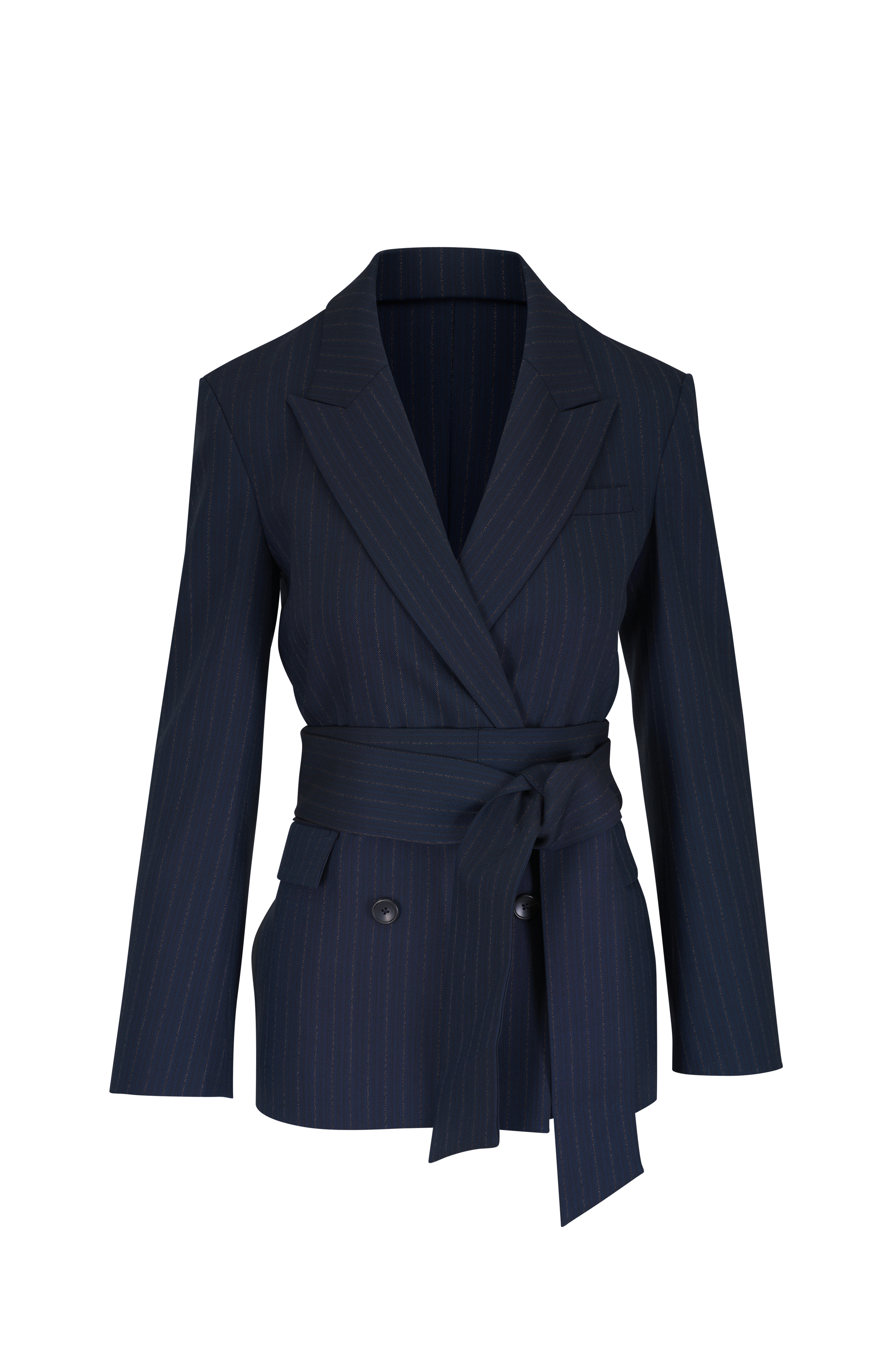 TWP - Boy Midnight Blue Chintzed Linen Blazer | Mitchell Stores