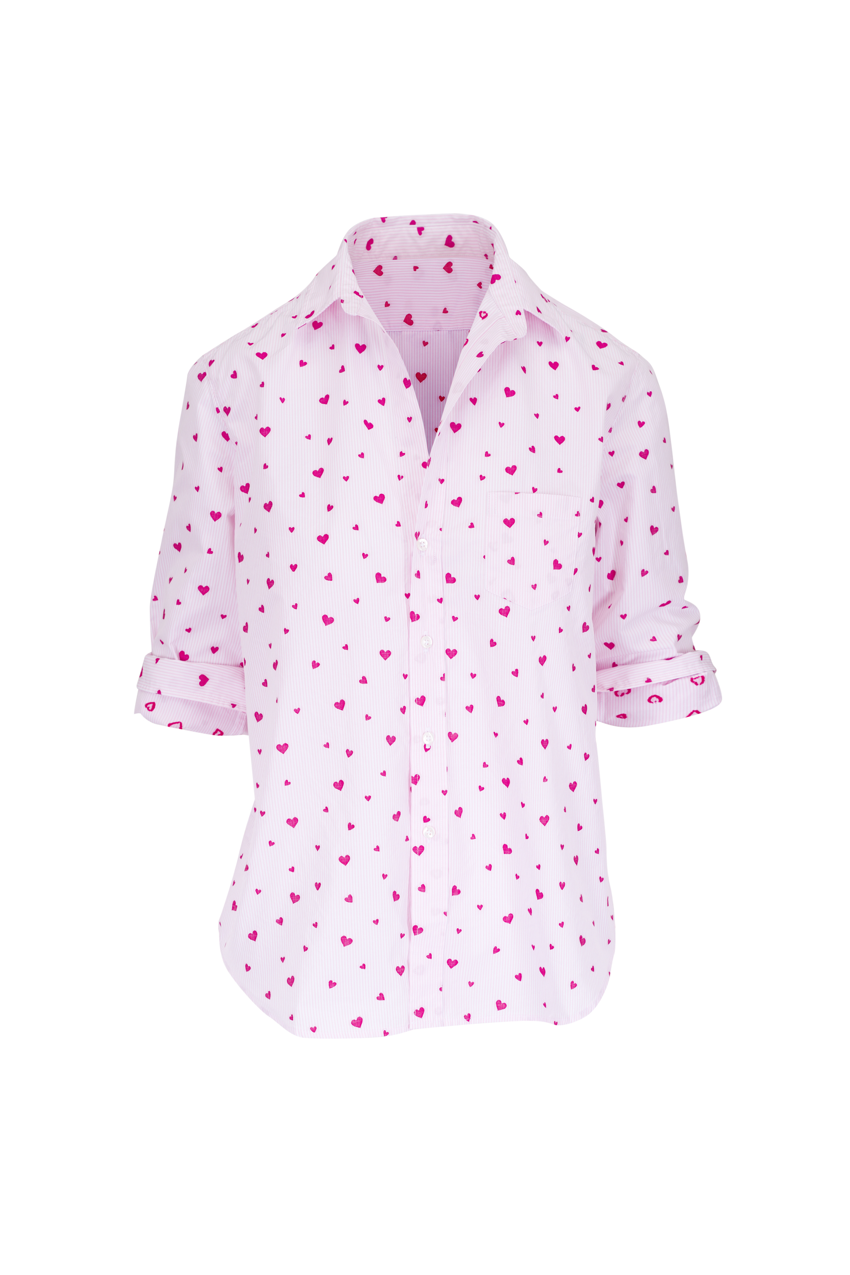 Frank & Eileen - Hot Pink Stripe Shirley Oversized Button Up Shirt