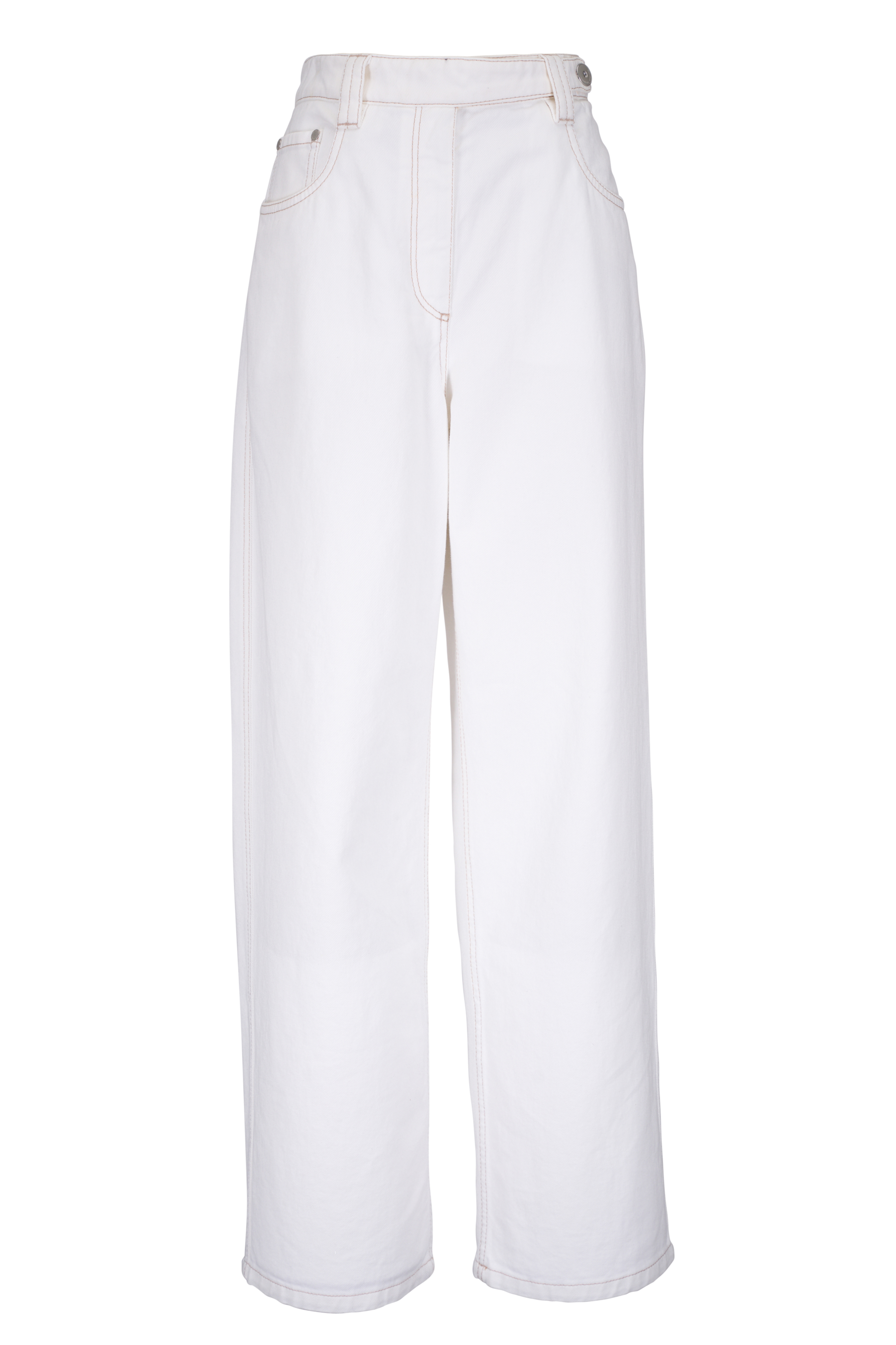 パンツ Brunello Cucinelli White Trousers With Concealed Fly Brunello Cucinelli White Trousers With Concealed Fly | THE LIST
