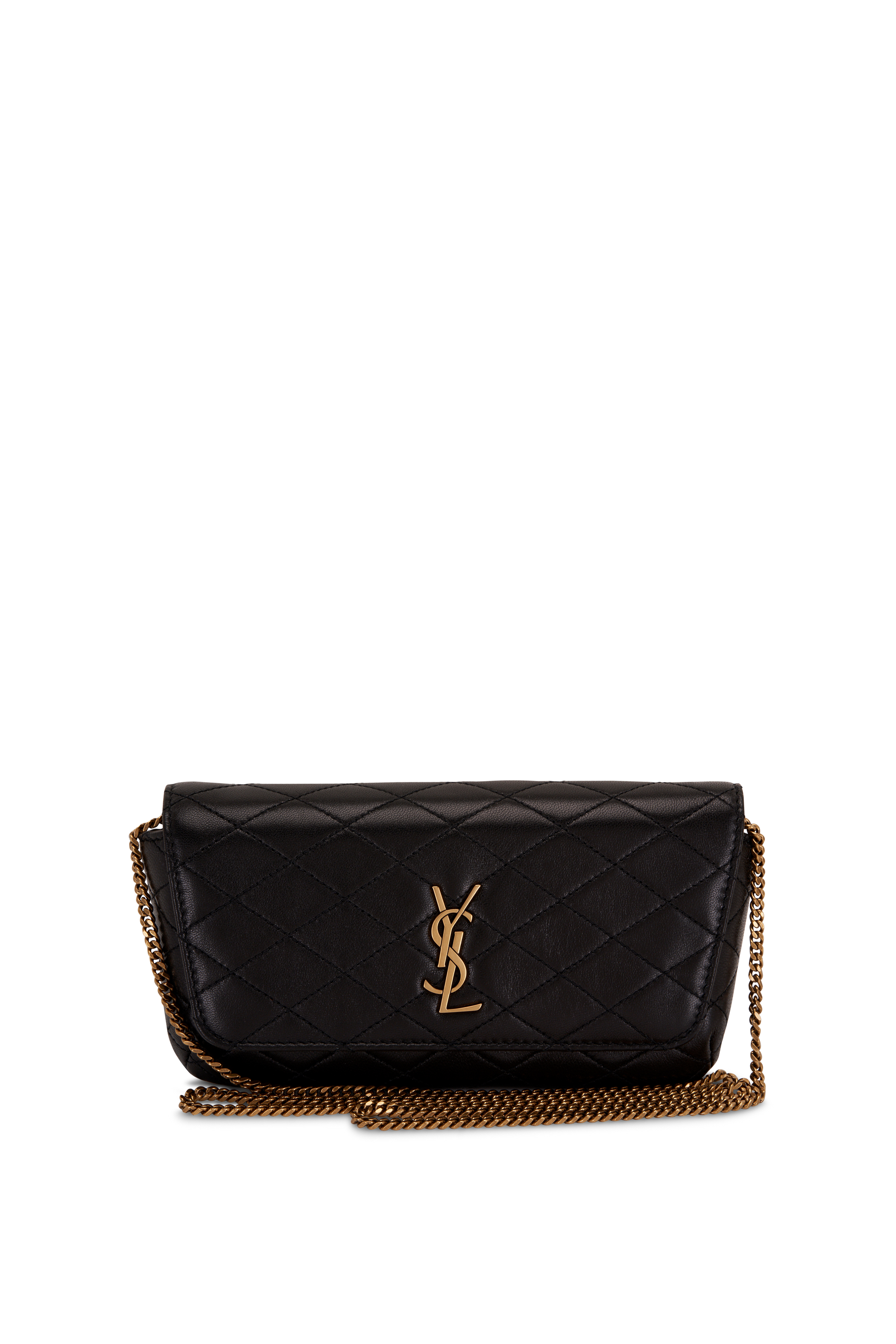 Saint Laurent Cassandre Matelassé Card Case - ShopStyle