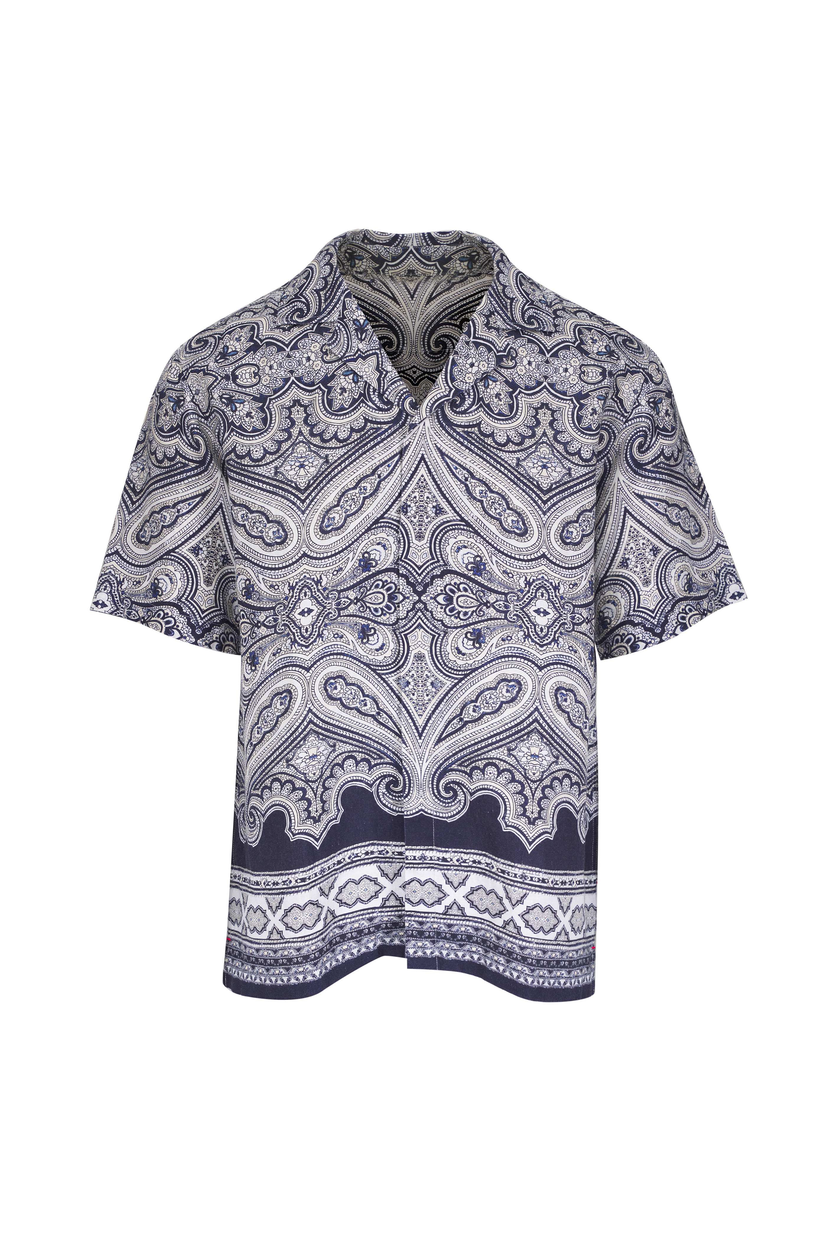 Brunello Cucinelli - Azure Solid Cotton Woven Sport Shirt