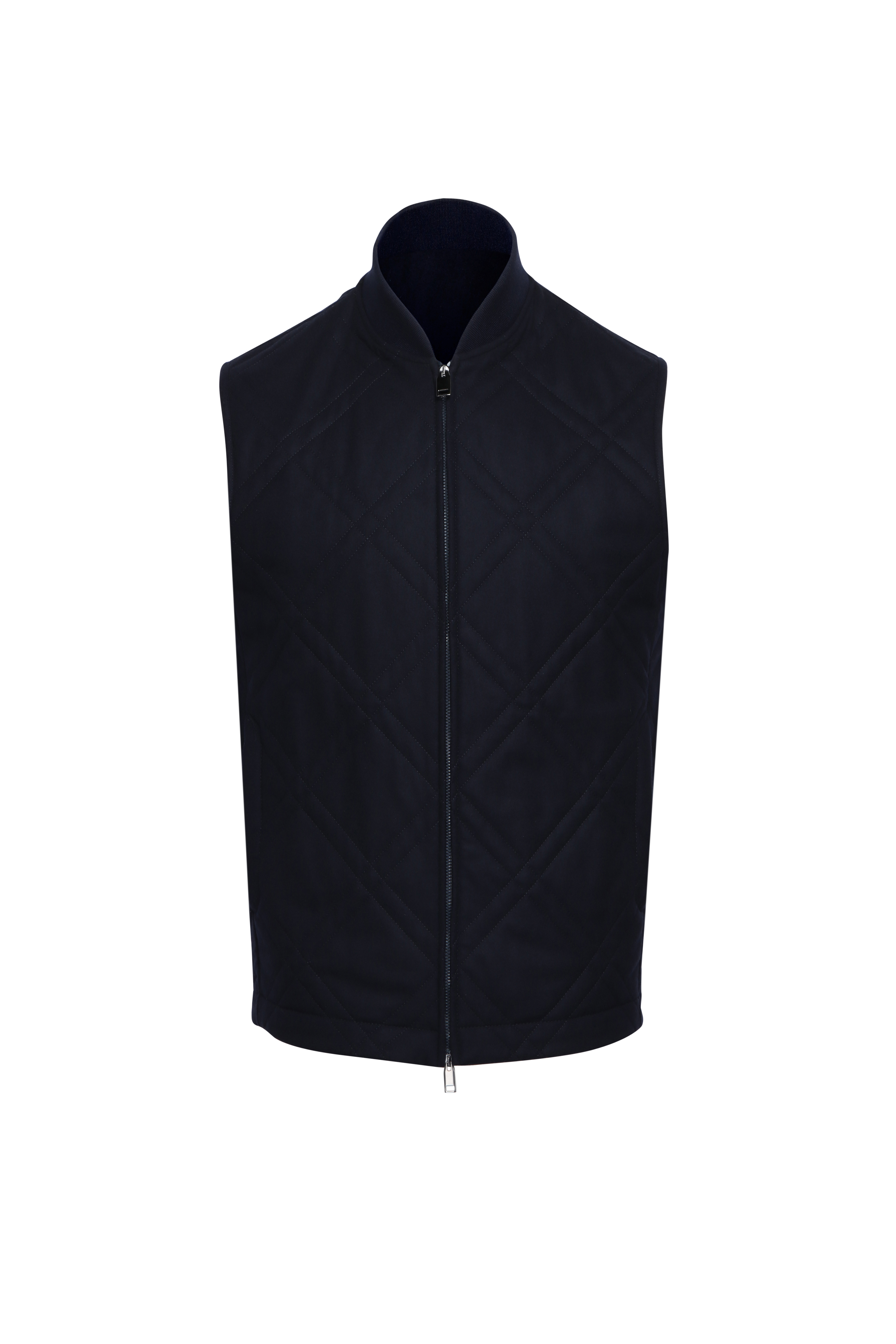 Kiton - Blue & Gray Reversible Vest | Mitchell Stores
