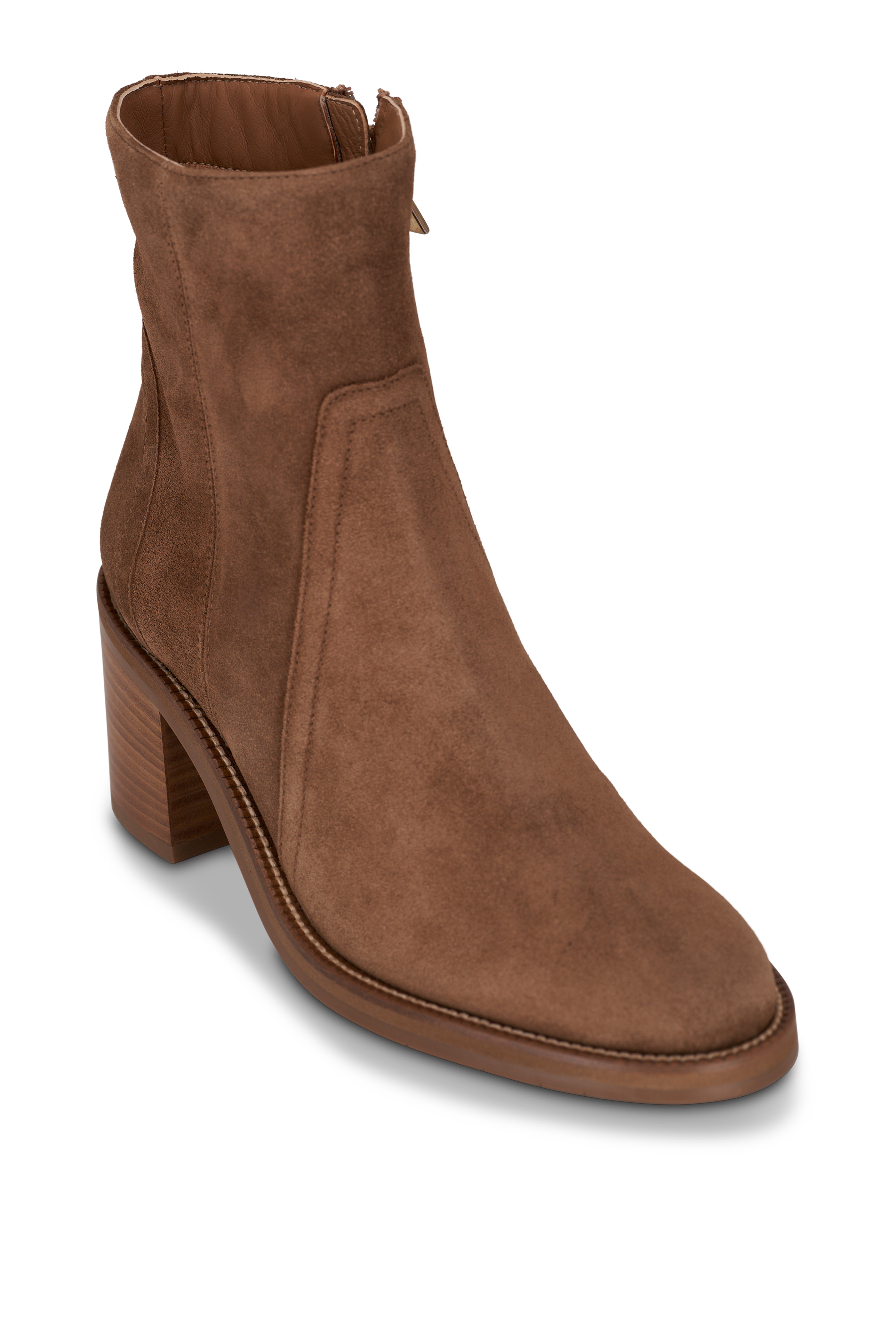 Aquatalia Reeta Brown Suede Ankle Boot 40mm Mitchell Stores