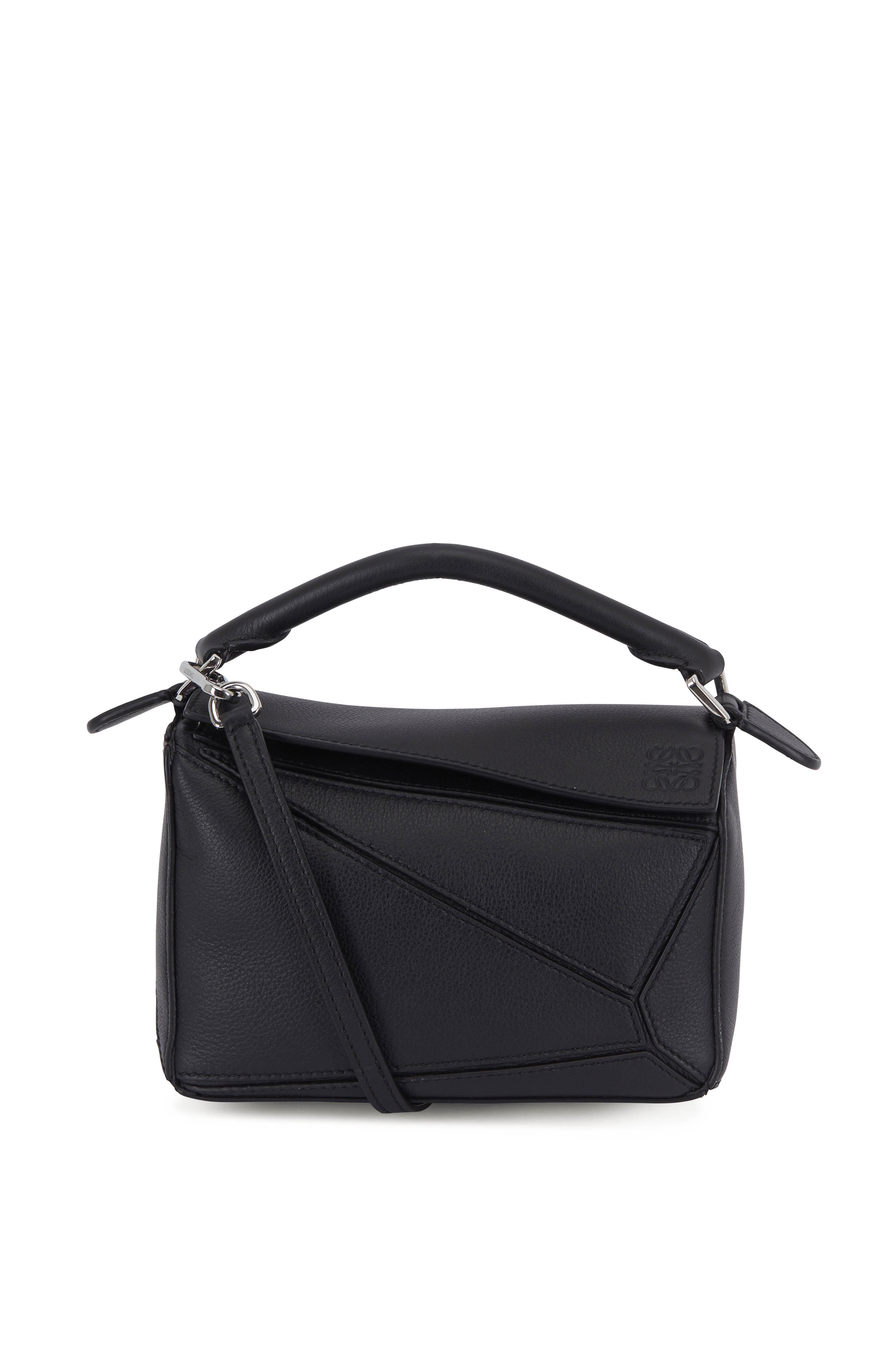 Loewe | Goya Puffer Leather Shoulder Bag | Black Tu