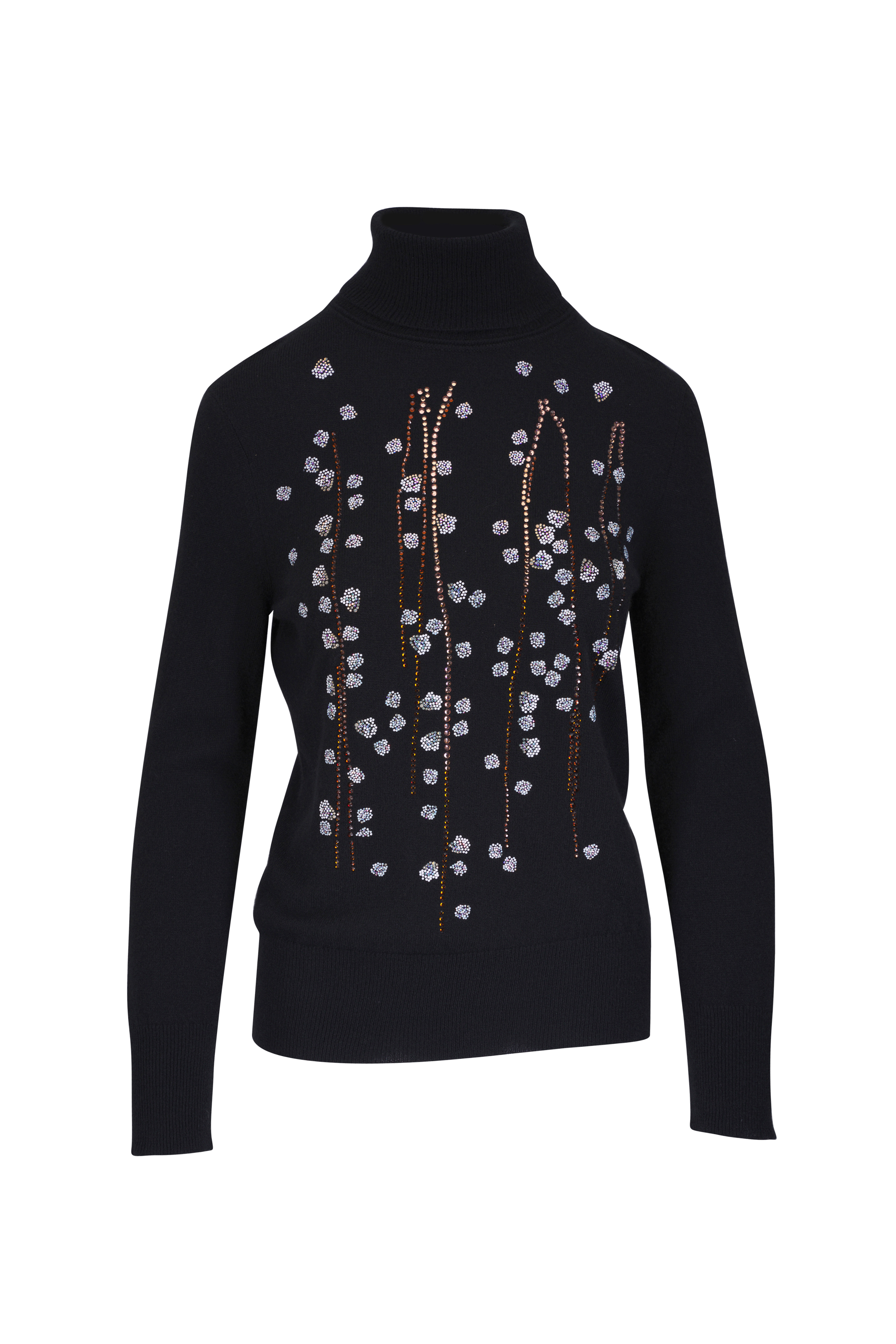 【Saint Laurent】2014年製 スター カーディガン Saint Laurent - Black & Metallic Star V-Neck Cardigan