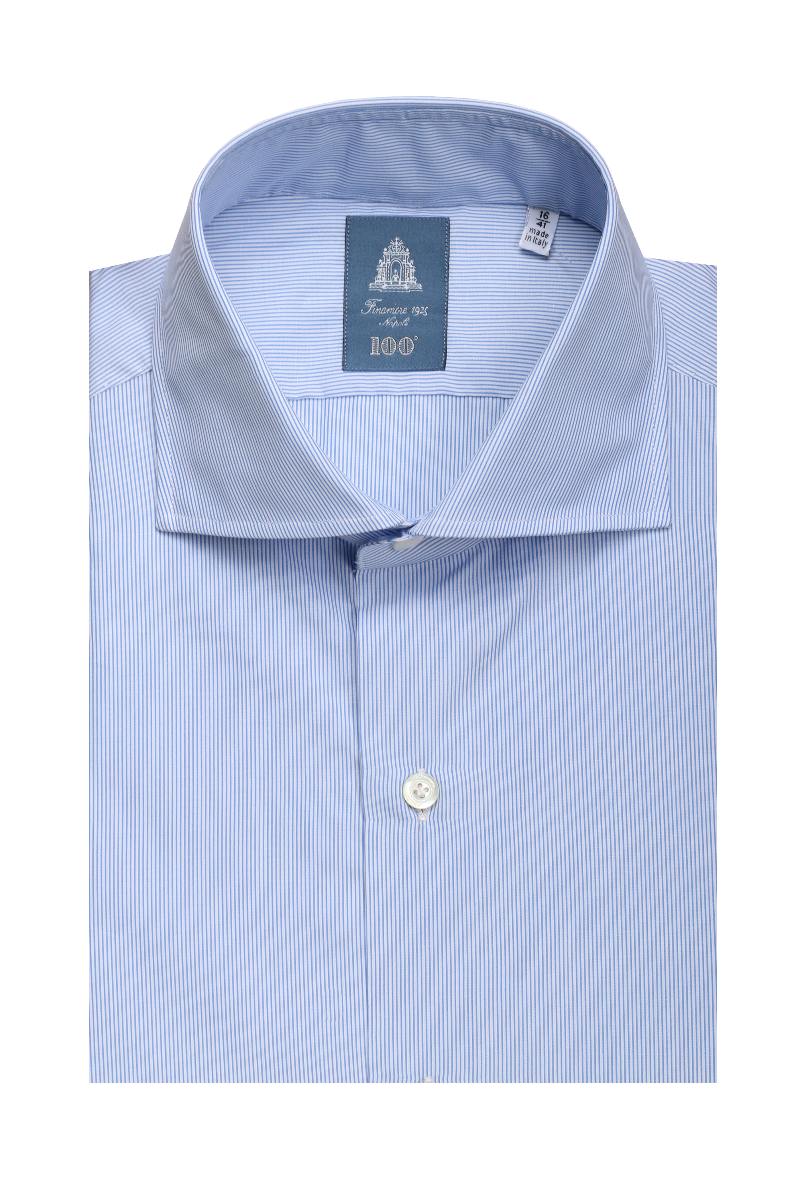 Finamore - Blue Basic Napoli 170 Cotton Dress Shirt