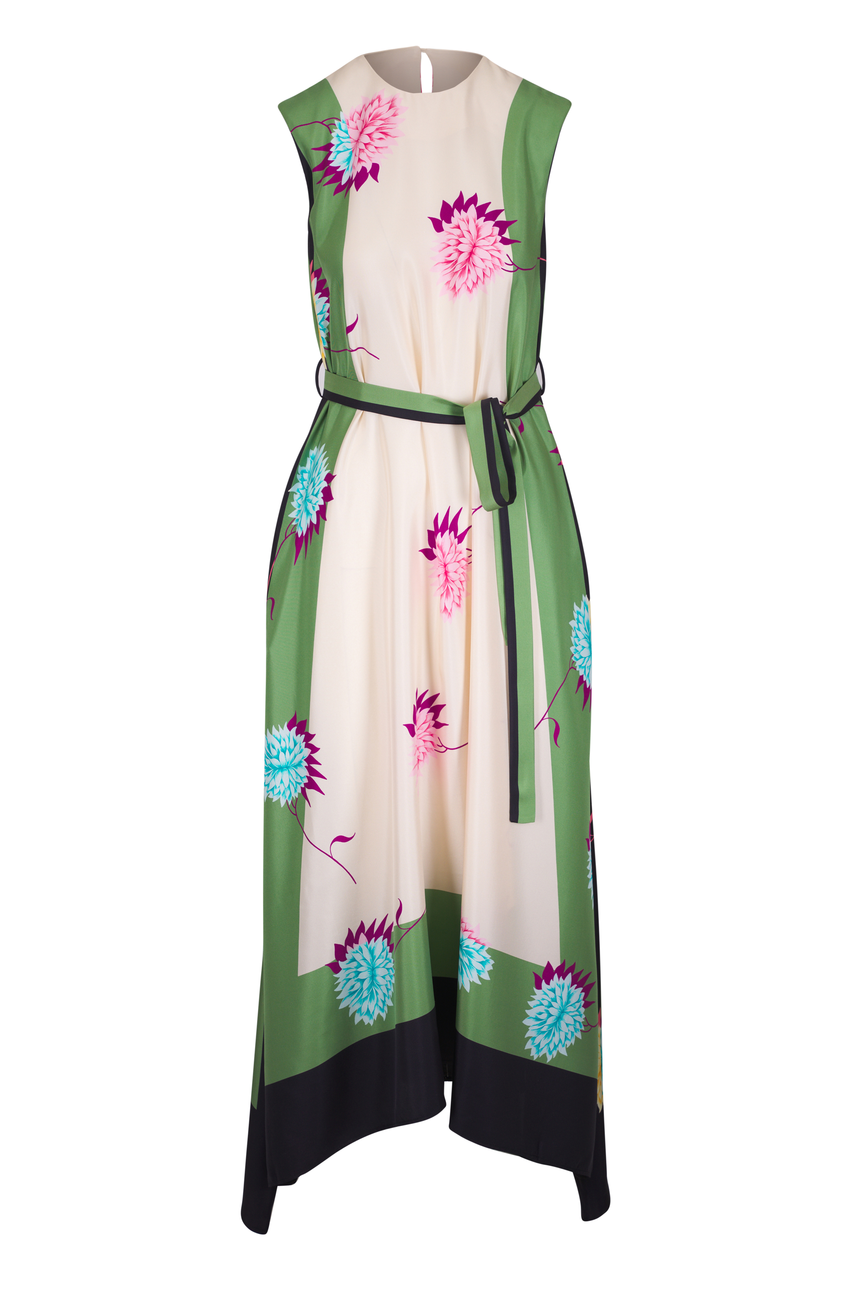 La Double J - The Kaftan Cream Agua Macrame Mini Dress