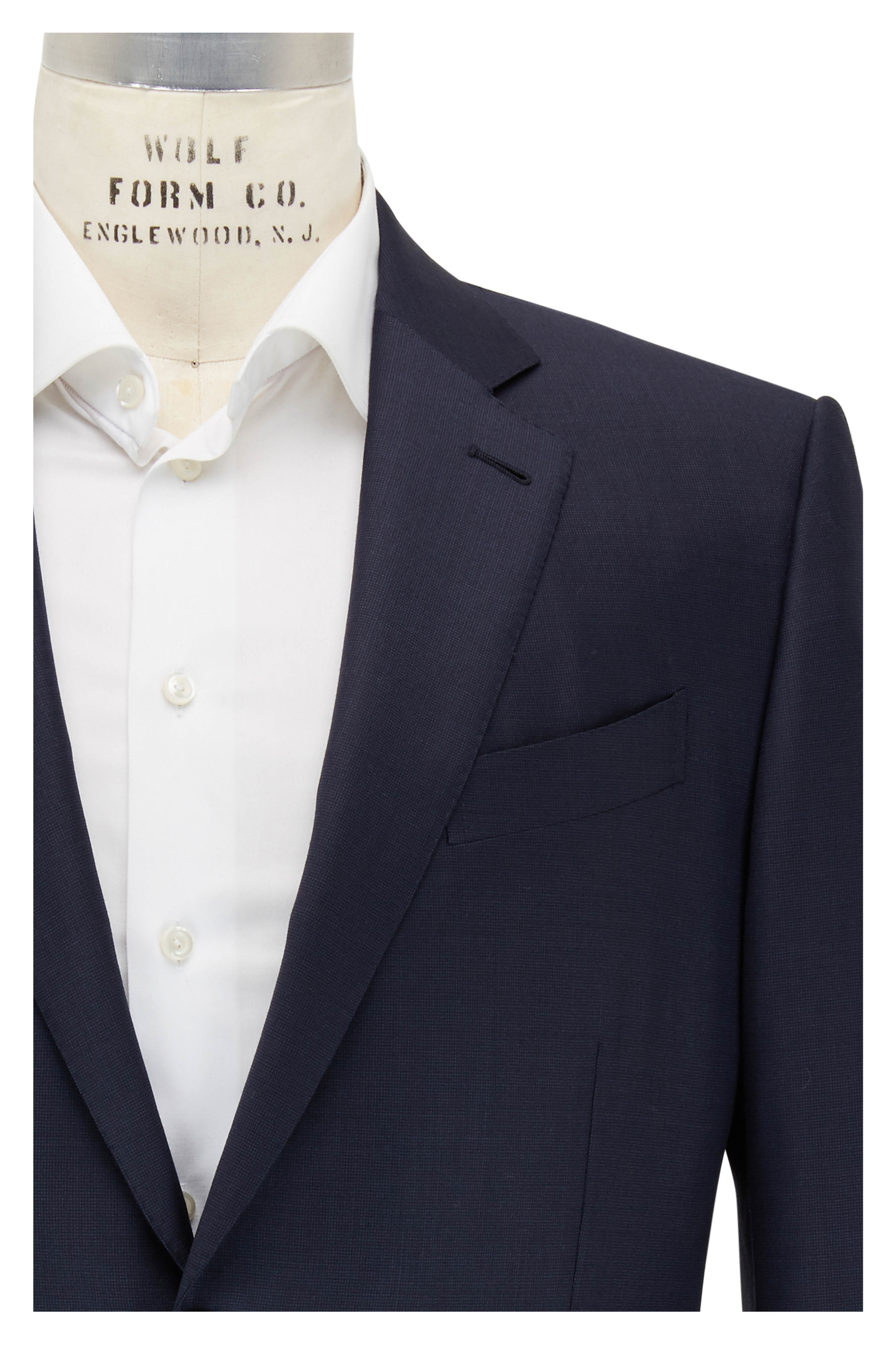 Zegna - 14 Milmil 14 Navy Striped Wool Suit | Mitchell Stores