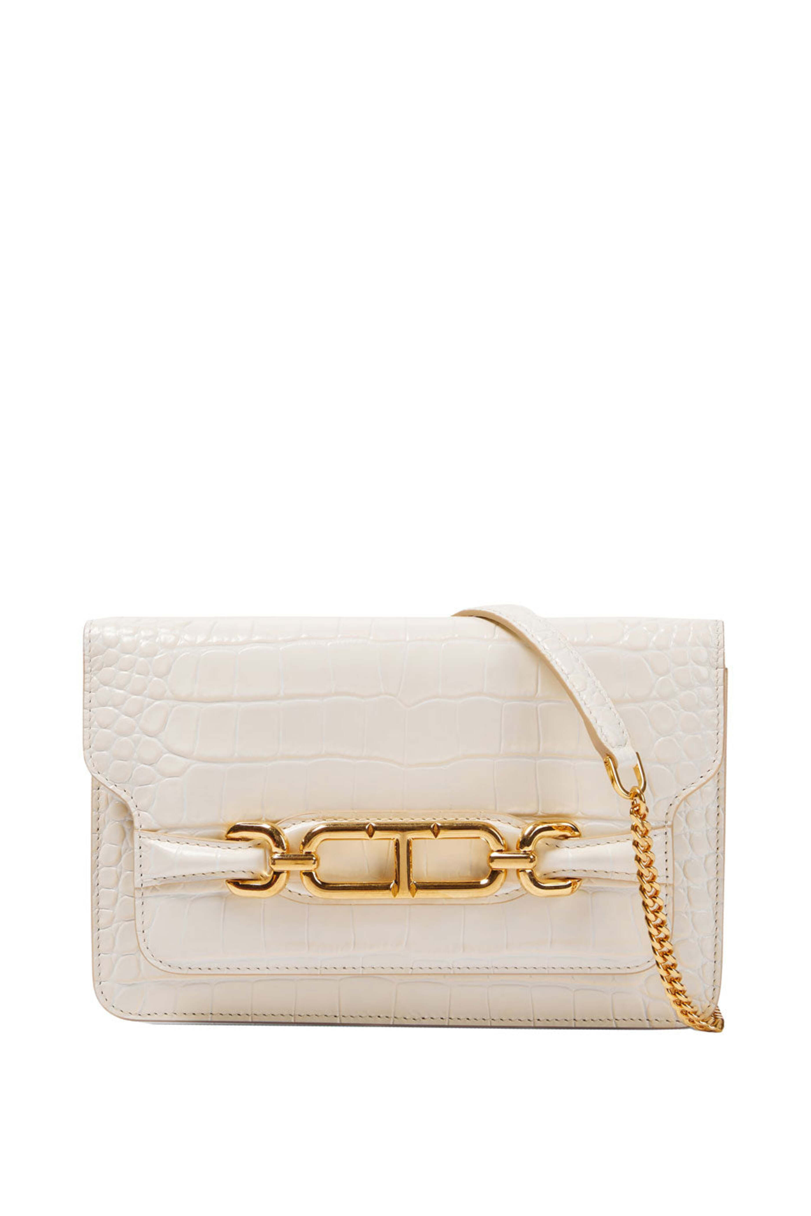 The Row - Nu Mini Twin Ivory Leather Crossbody Bag