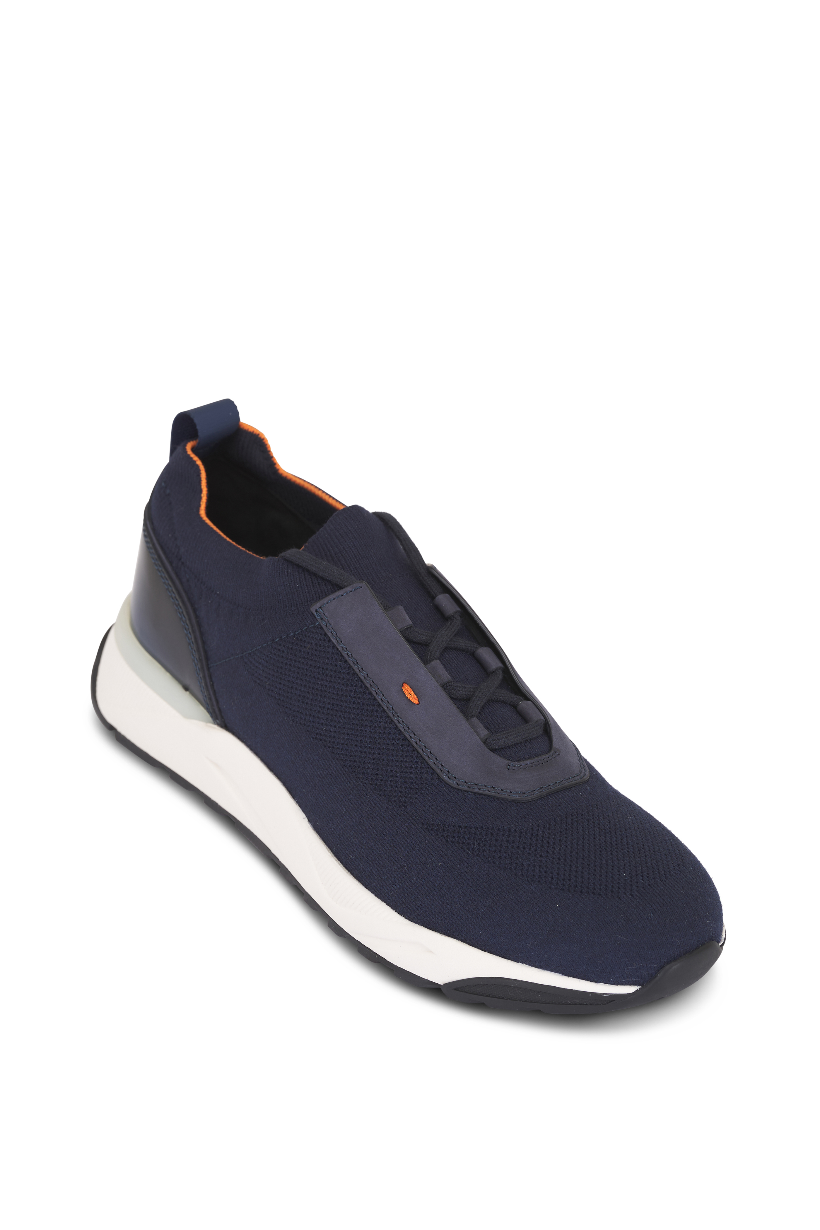 Santoni - Suede DBS Olympic Sneaker | Mitchell Stores