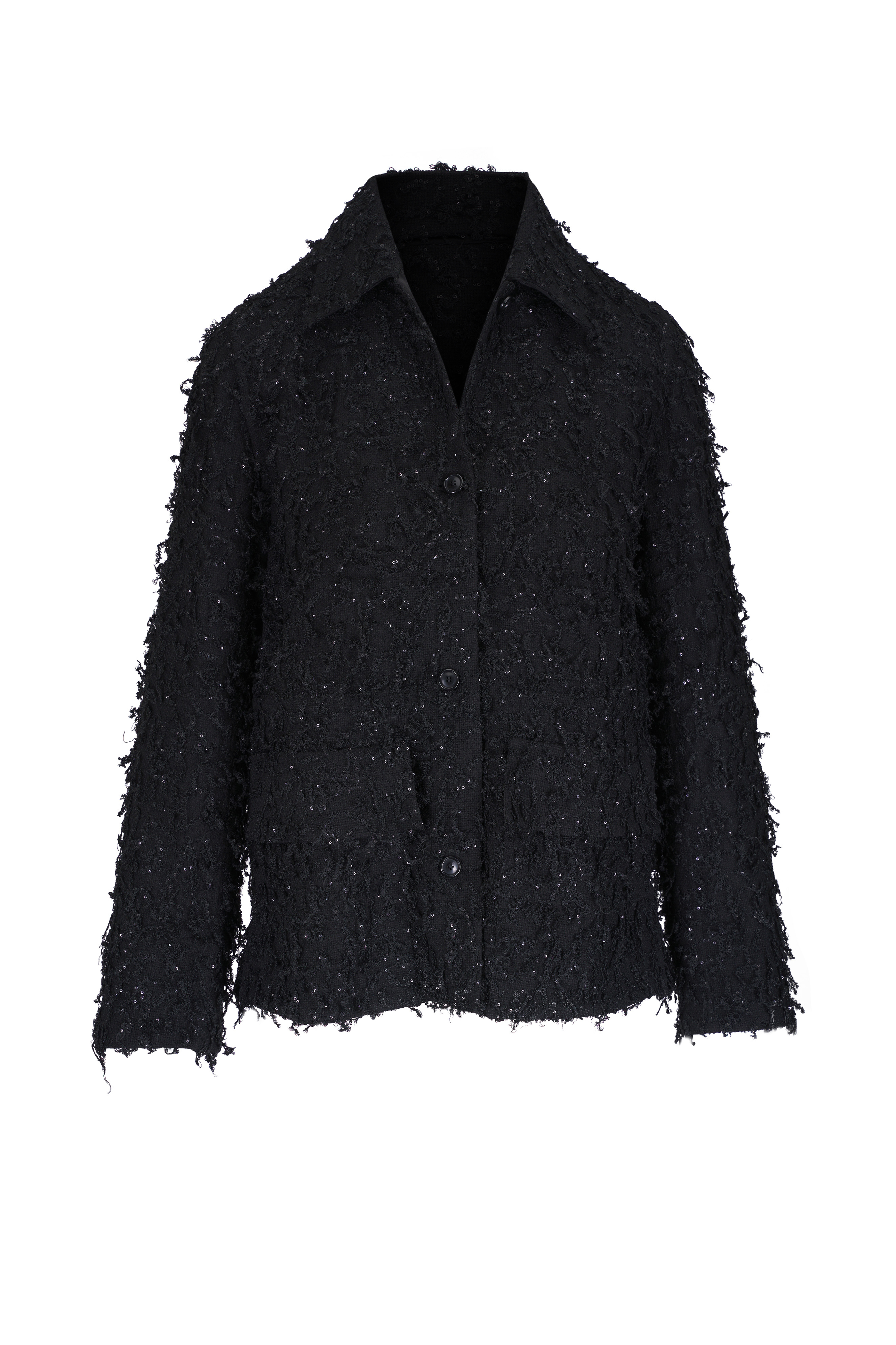 Valentino - Black & White Polka Dot Print Blazer