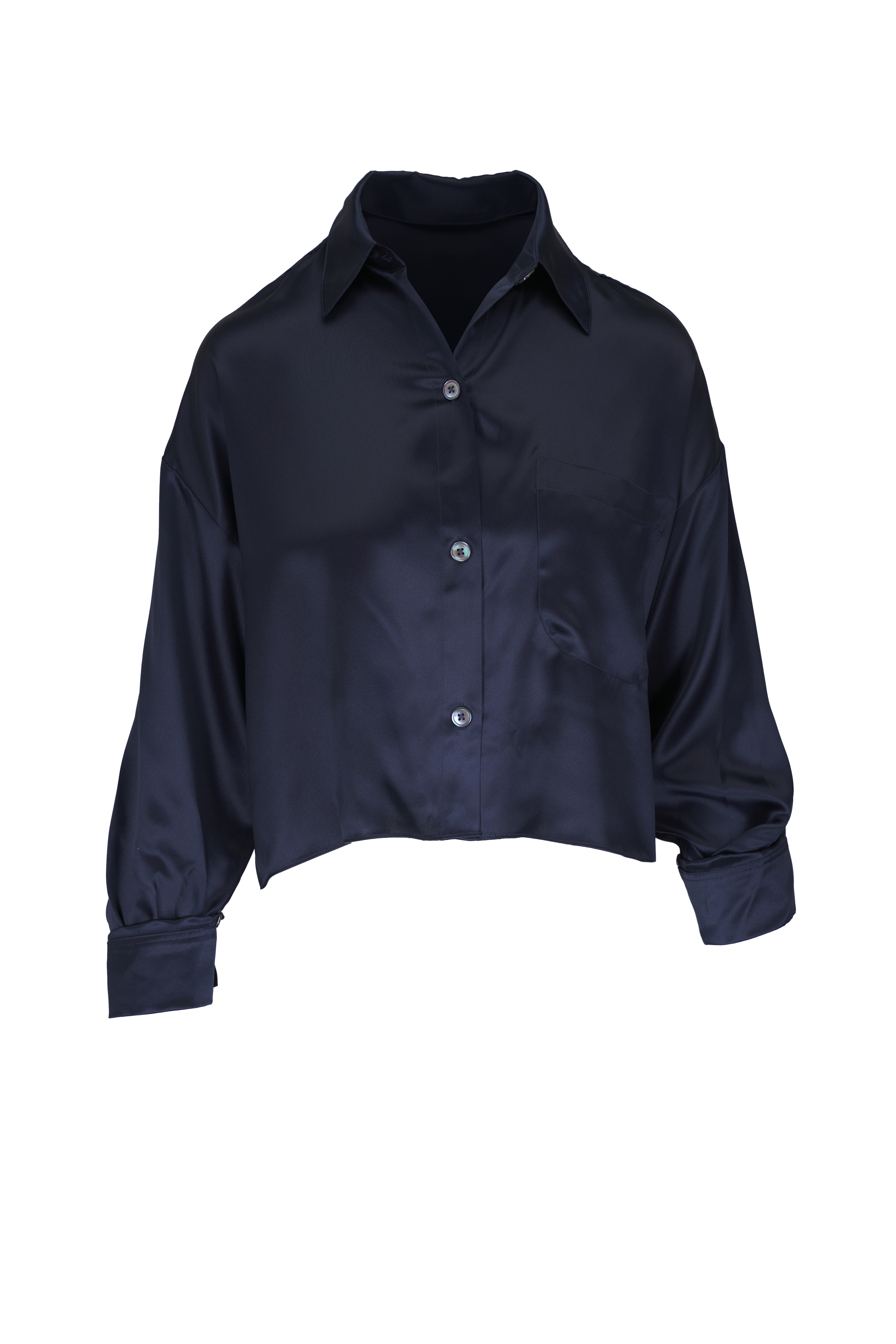 トップス Gail TWP - Ex T Crystal Collar Vintage Wash Denim Top