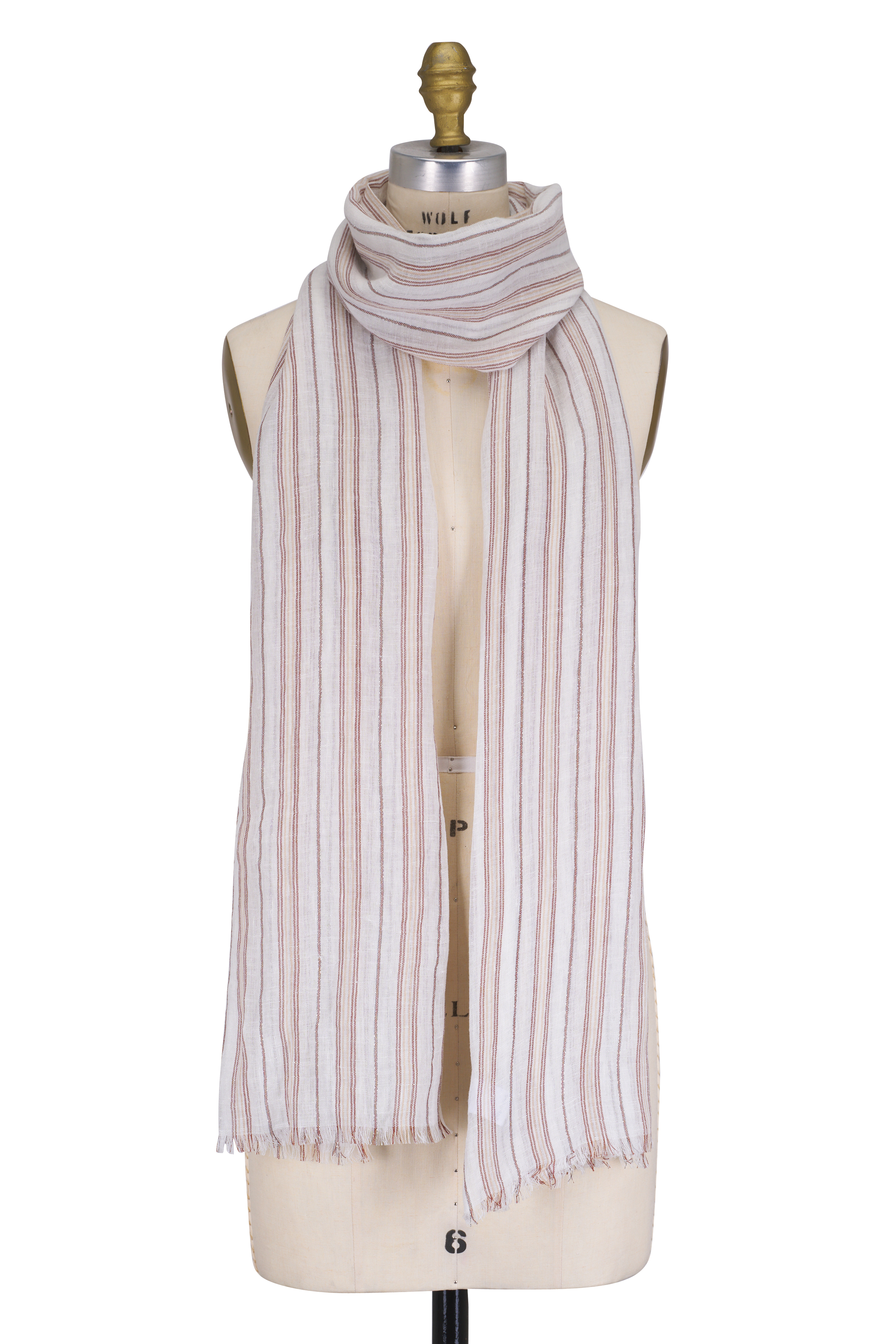Brunello Cucinelli - Beige Cashmere Scarf with Hood