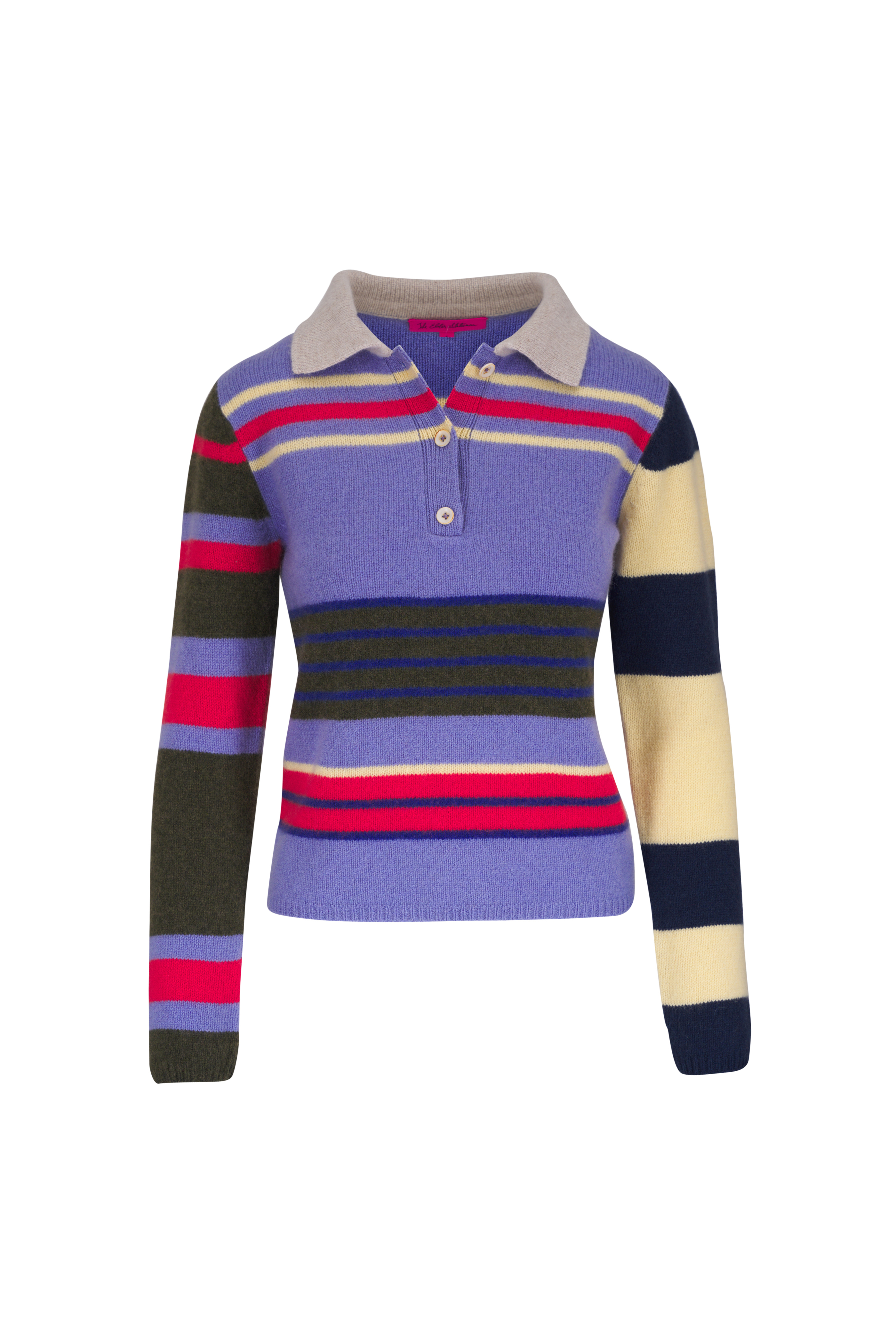 Tシャツ・カットソー Valentino Cherry Motif Knit Sweater With Polo Collar Valentino Garavani Knitwear with cherry detail and polo