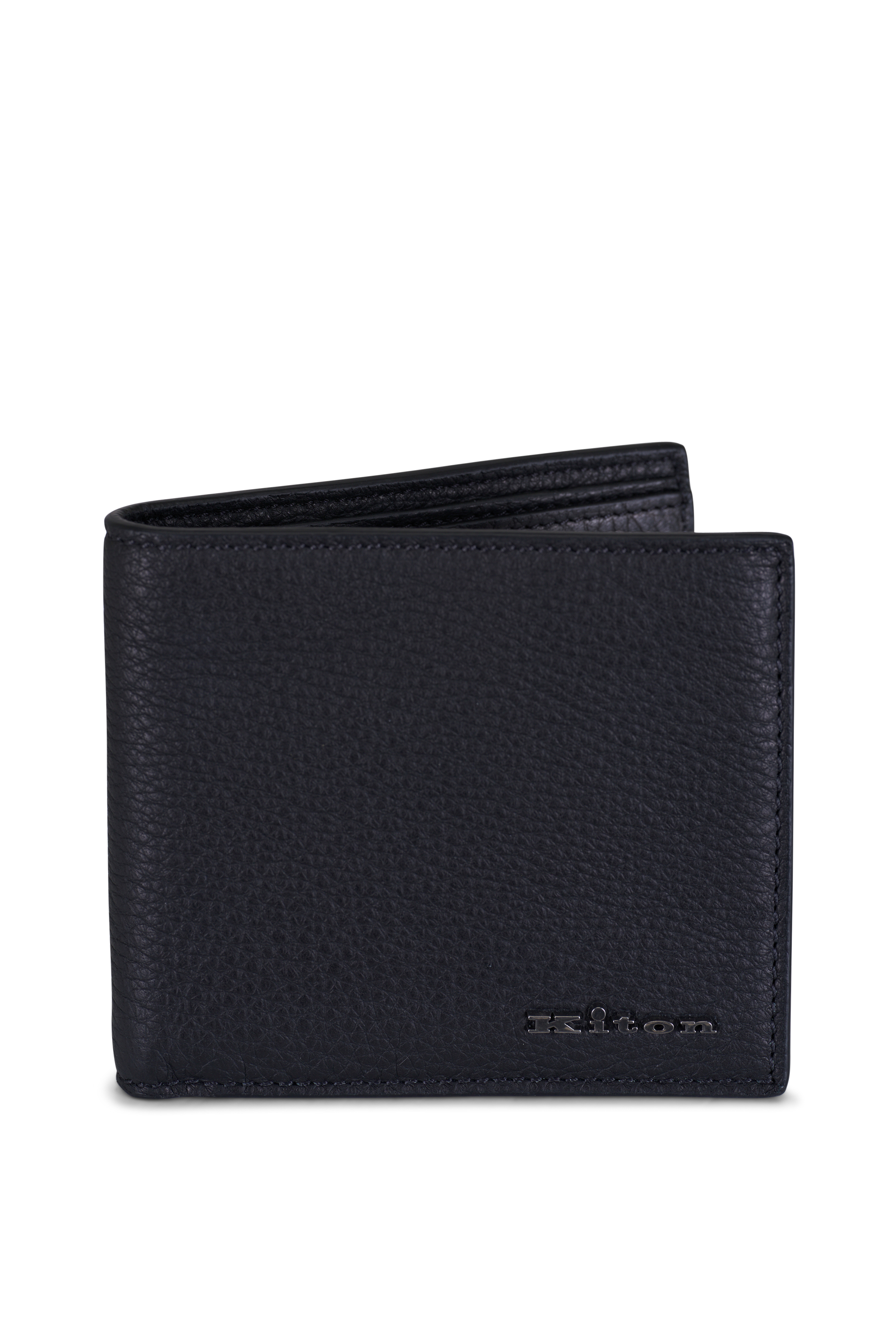 Kiton - Navy Bifold Wallet with Moneyclip | Mitchell Stores