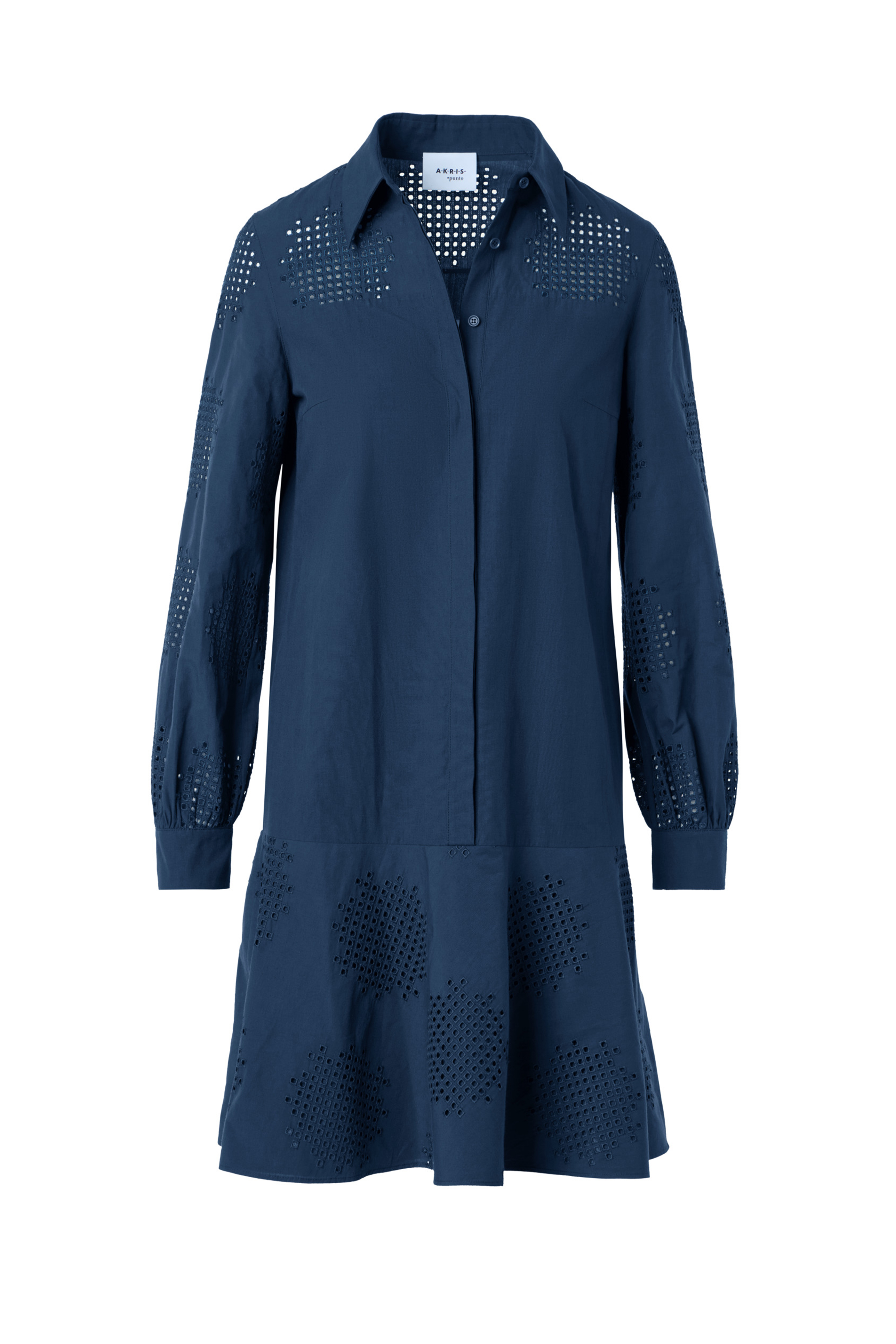 Akris Punto - Sky Blue Washed Denim Jacquard Midi Dress