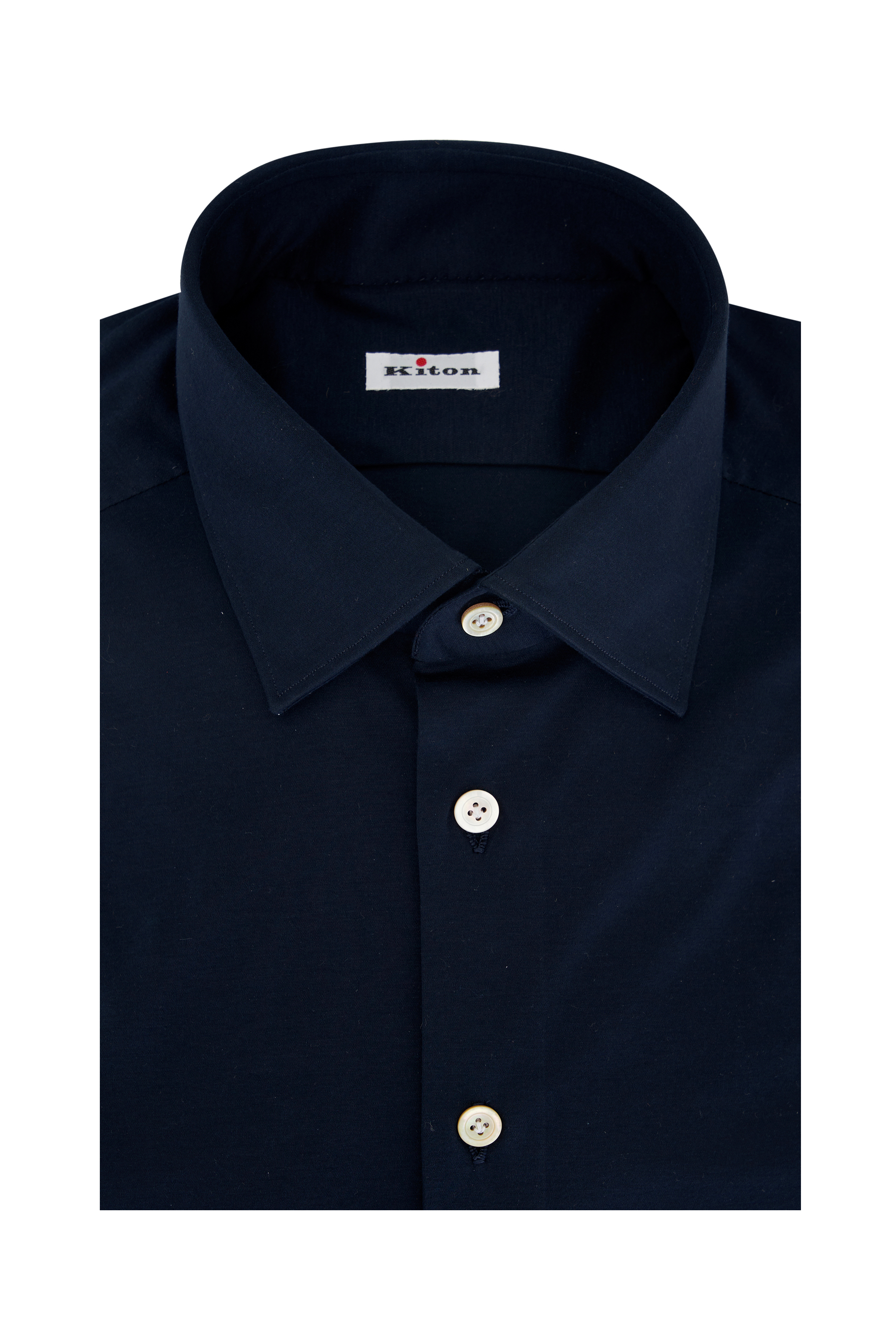 Tom Ford - Navy Blue Cotton & Silk Dress Shirt | Mitchell Stores