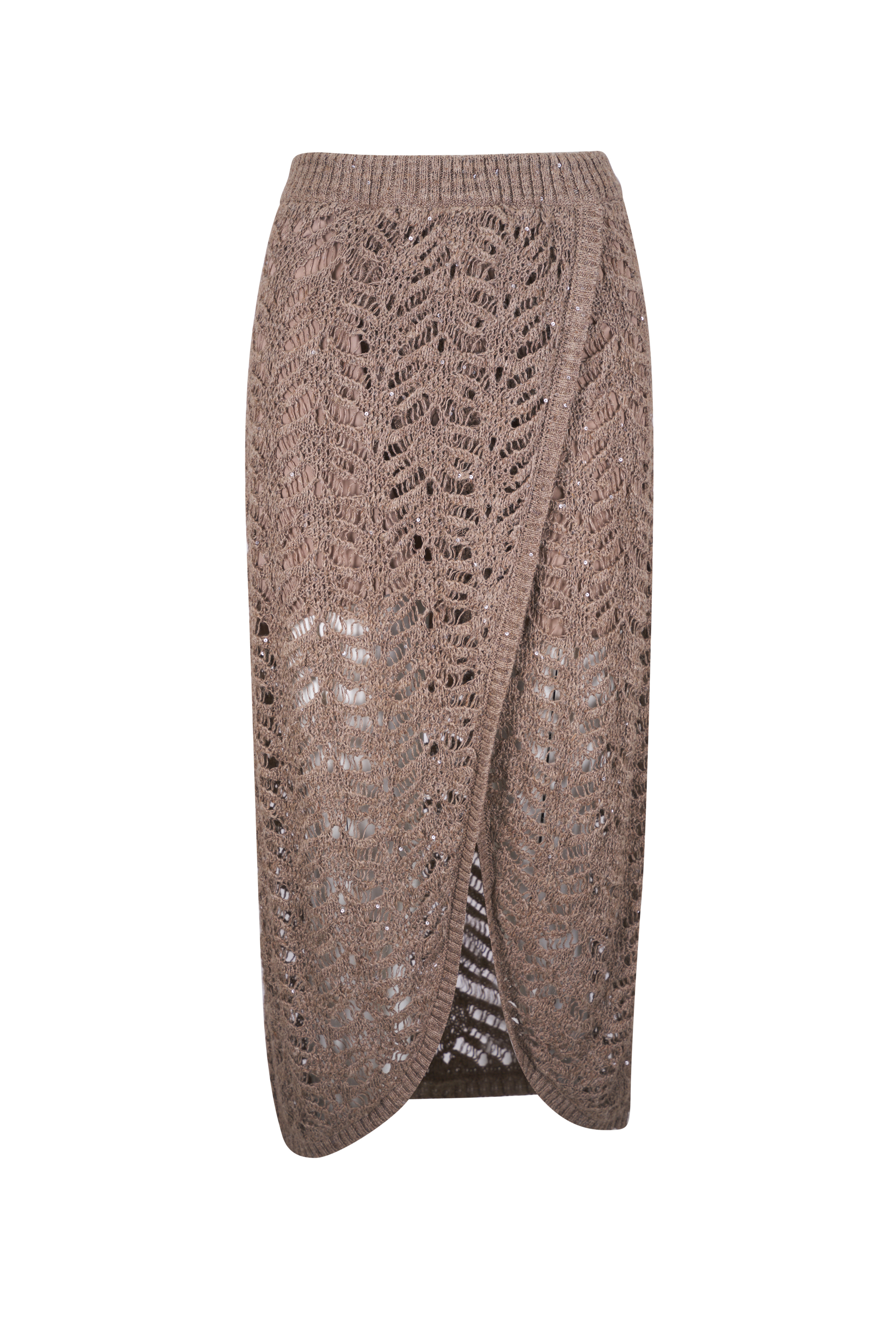 スカート BRUNELLO CUCINELLI Viscose and linen long pencil skirt Brunello Cucinelli Viscose And Linen Long Pencil Skirt In