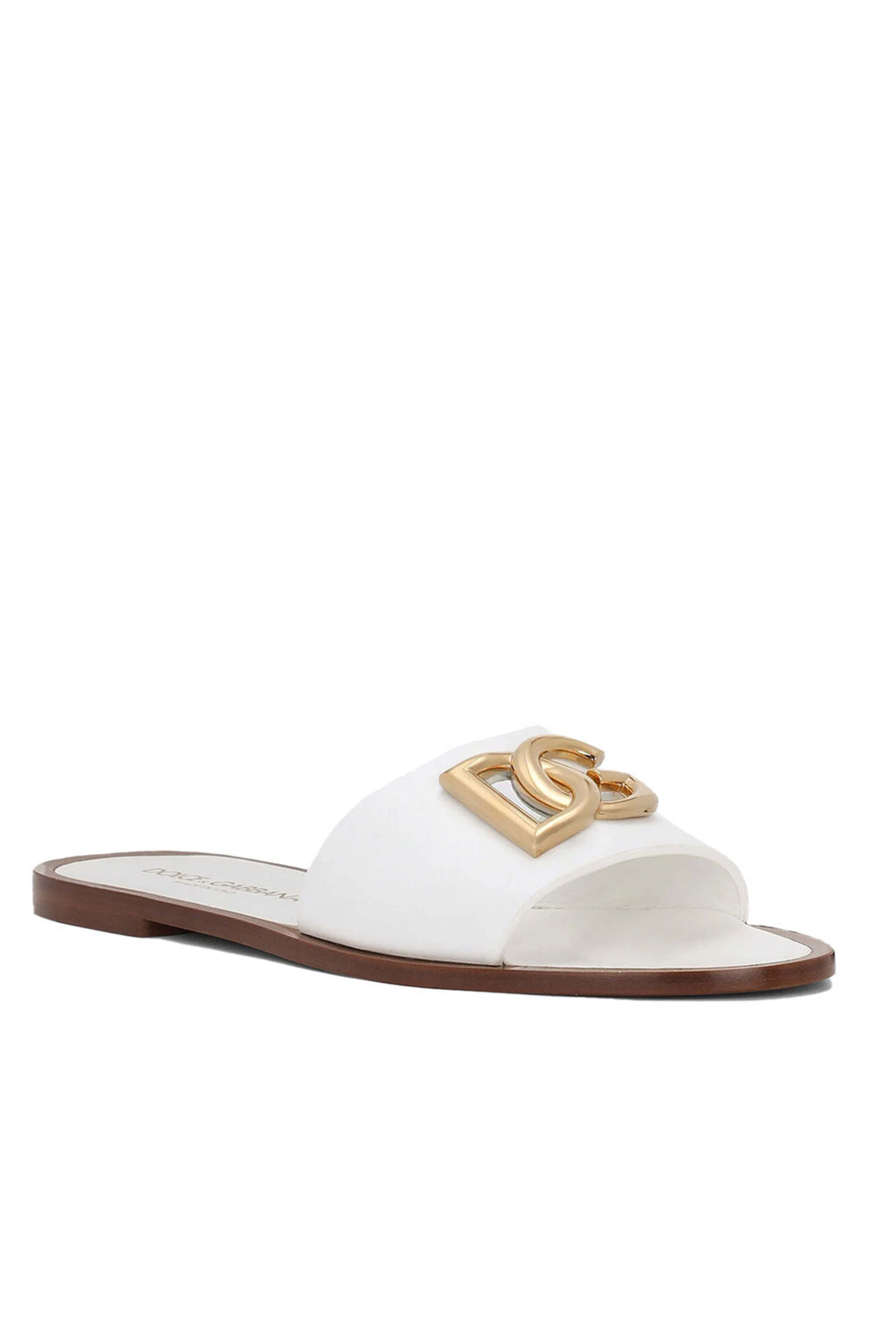 サンダル・ミュール PRADA WHITE NAPPA LEATHER MULES Leather sandals in white - Prada | Mytheresa