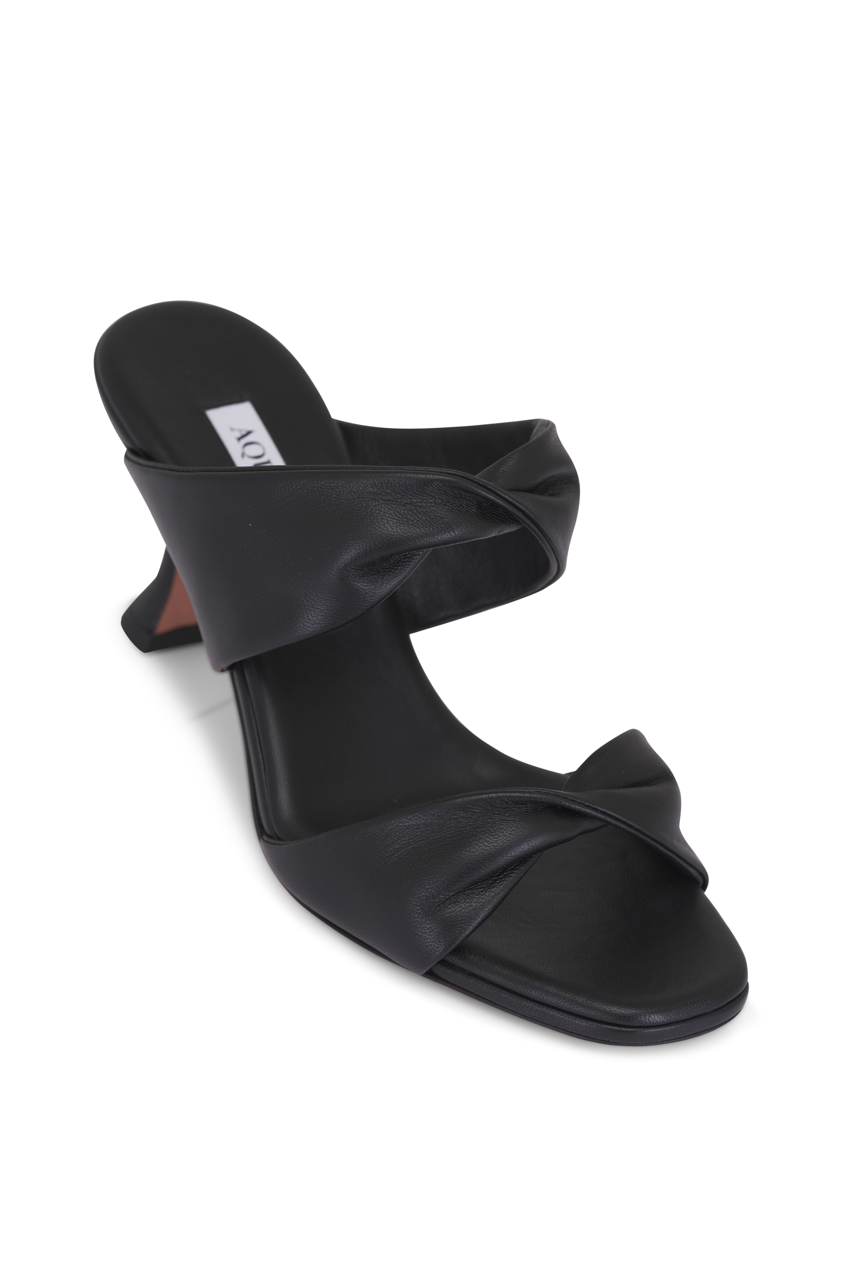 Prada - Black Patent Leather Thong Wedge Sandals