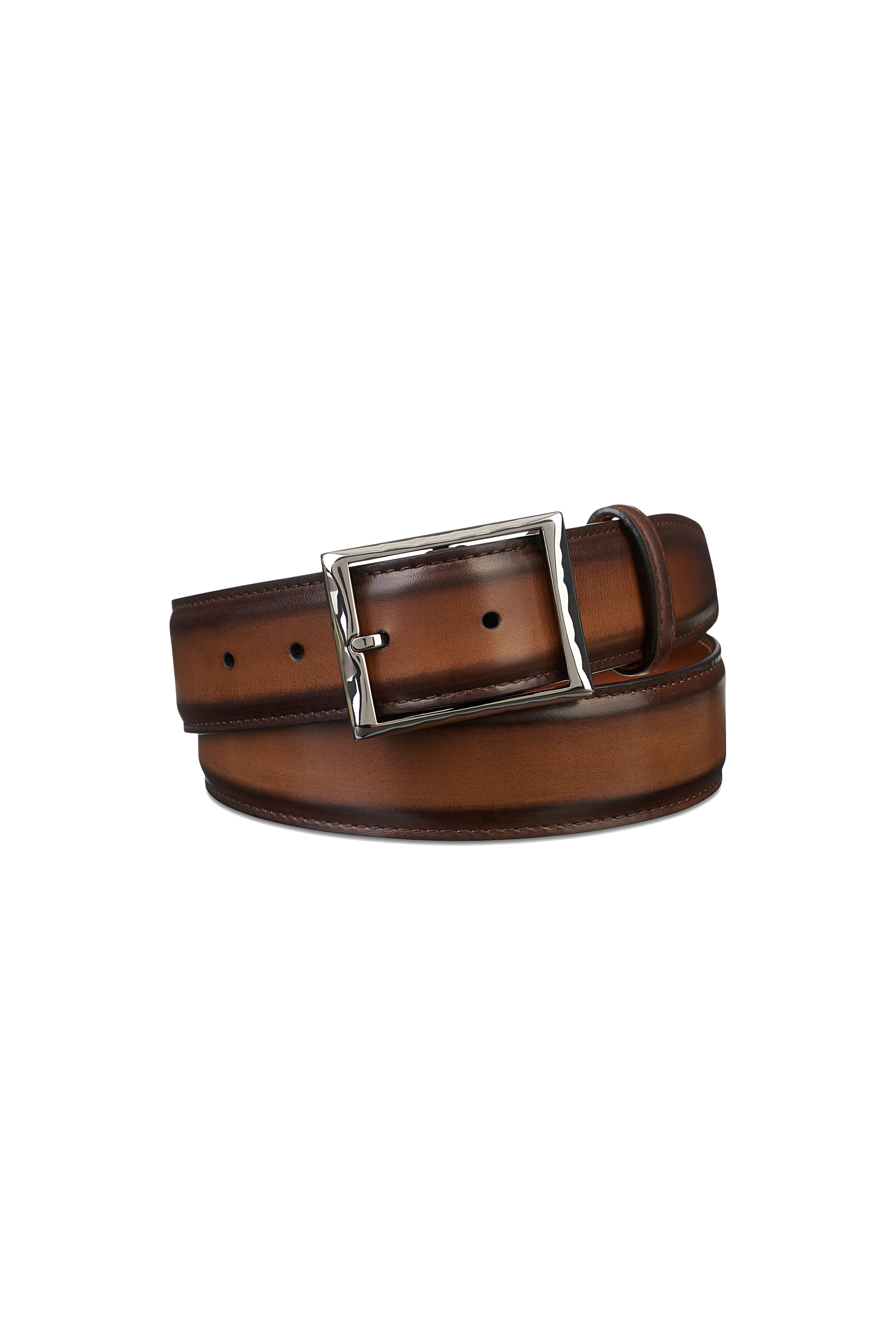 Zegna Dark Brown Suede Belt For Men (Brown, OS)