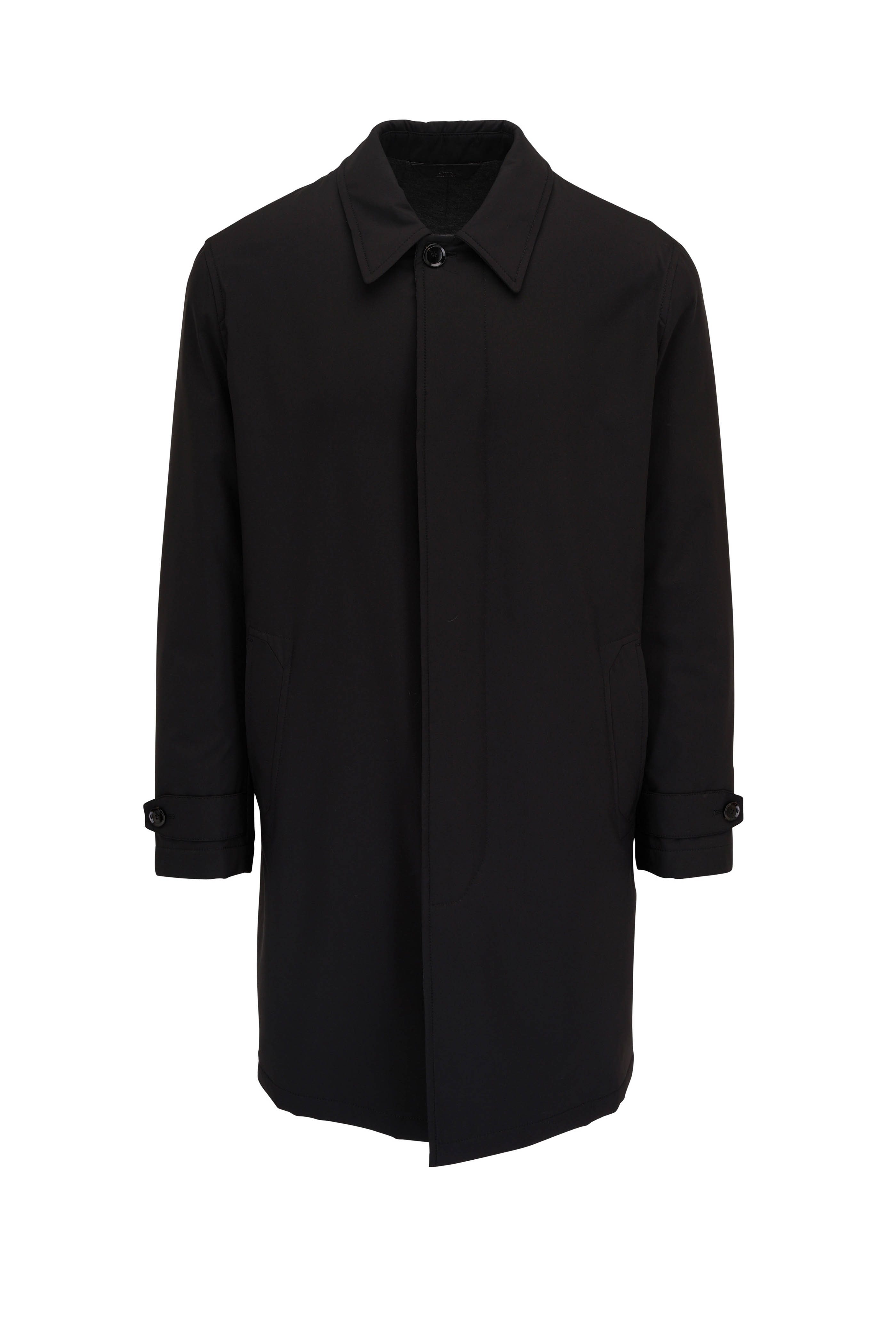 Brioni - Midnight Blue Wool & Cashmere Top Coat | Mitchell Stores