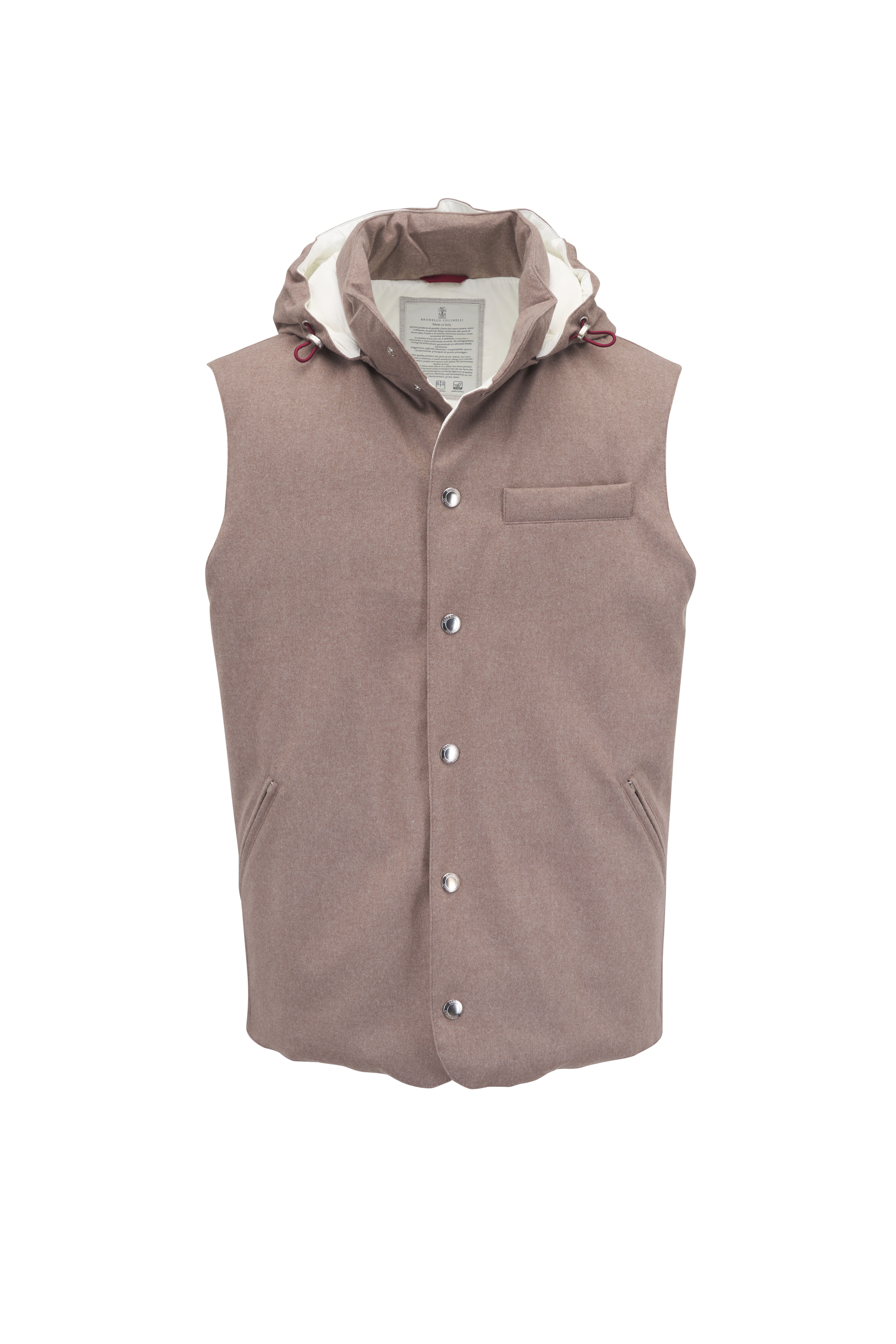 Brunello Cucinelli - Chocolate Suede Front Zip Vest
