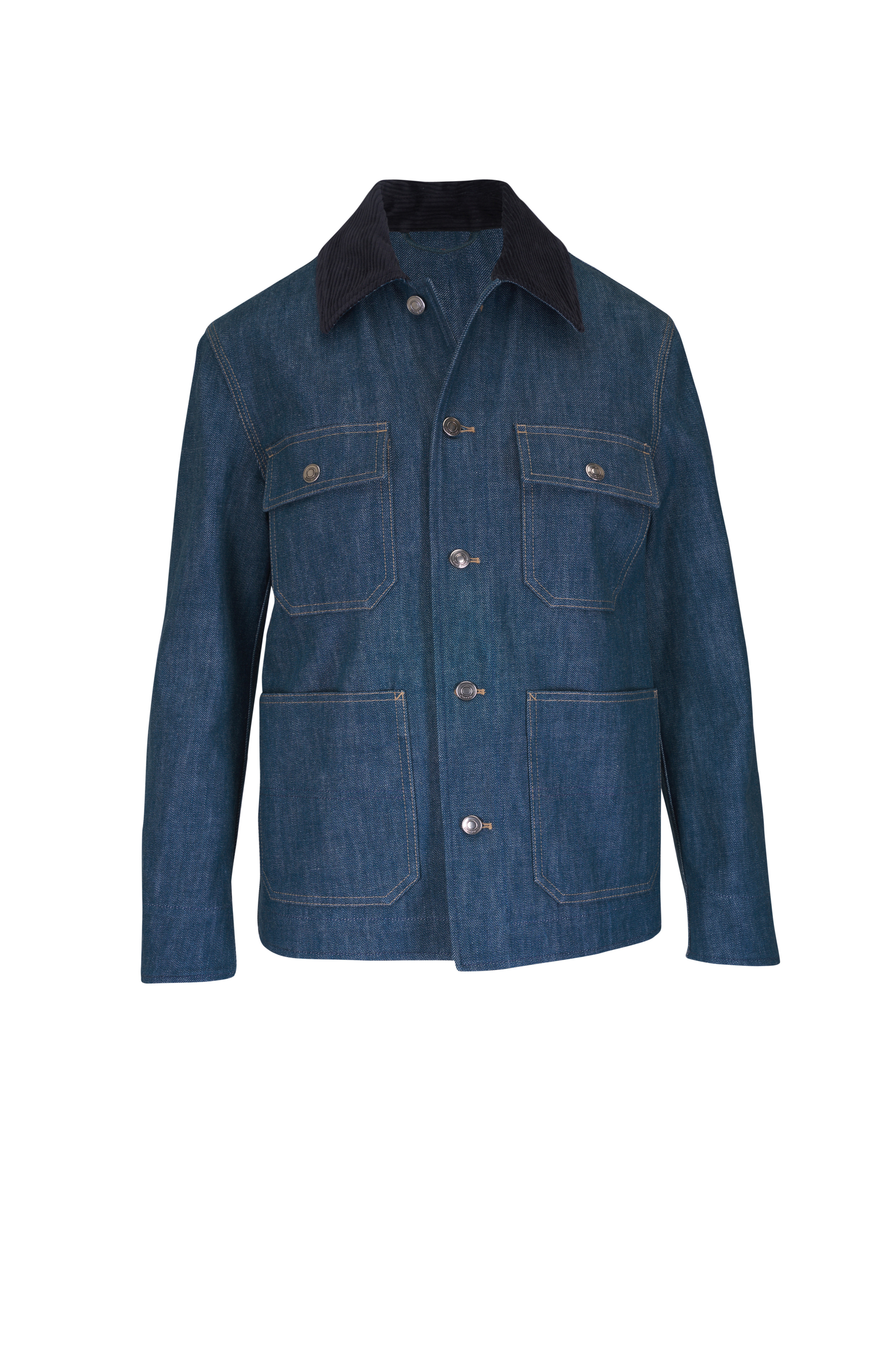 VIP【送料関税込】BOTTEGA VENETA DENIM COTTON JACKET Bottega Veneta® Men's Cotton Check Jacket in Black/brown