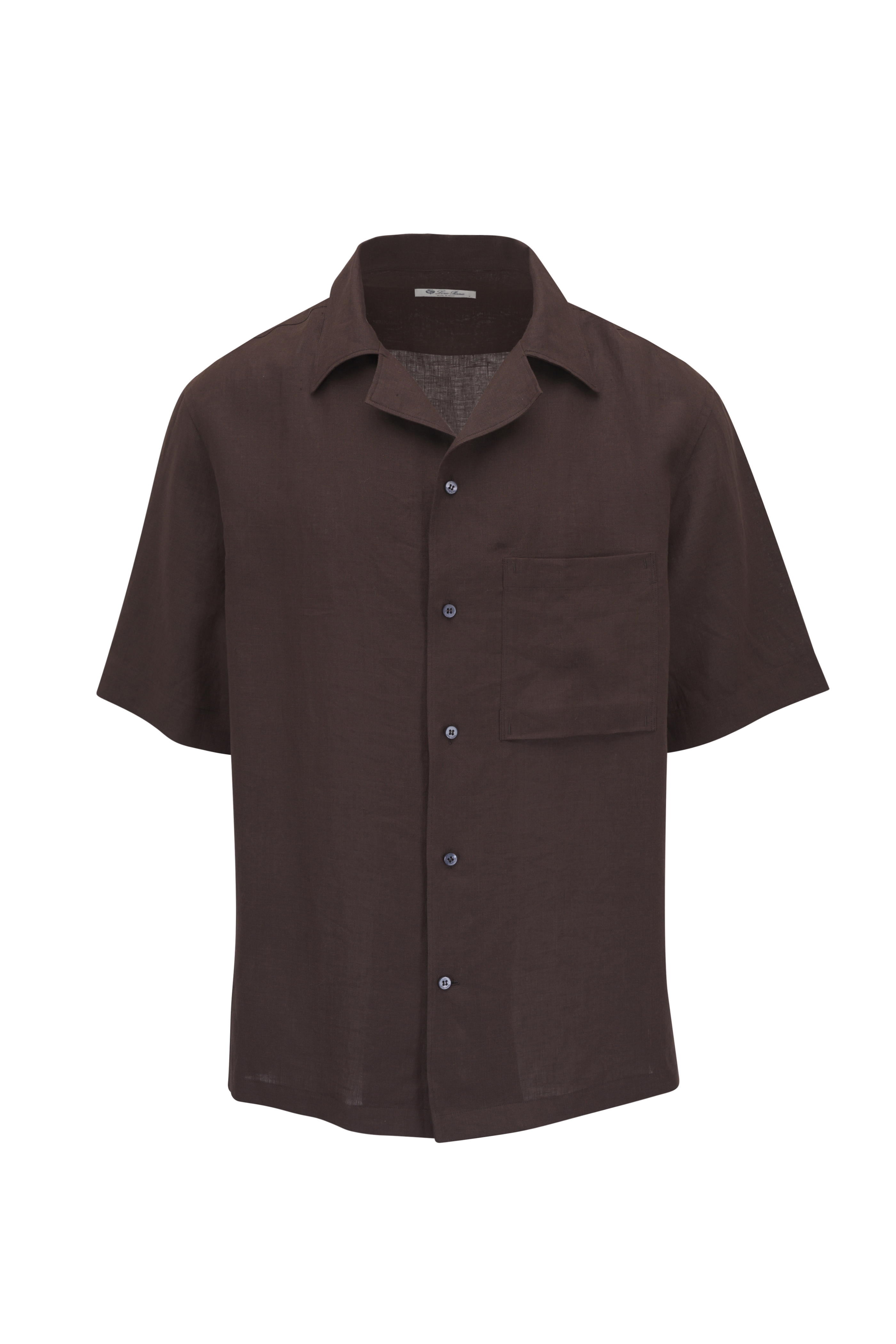 Loro Piana - Federico Blue & White Check Linen Camp Shirt