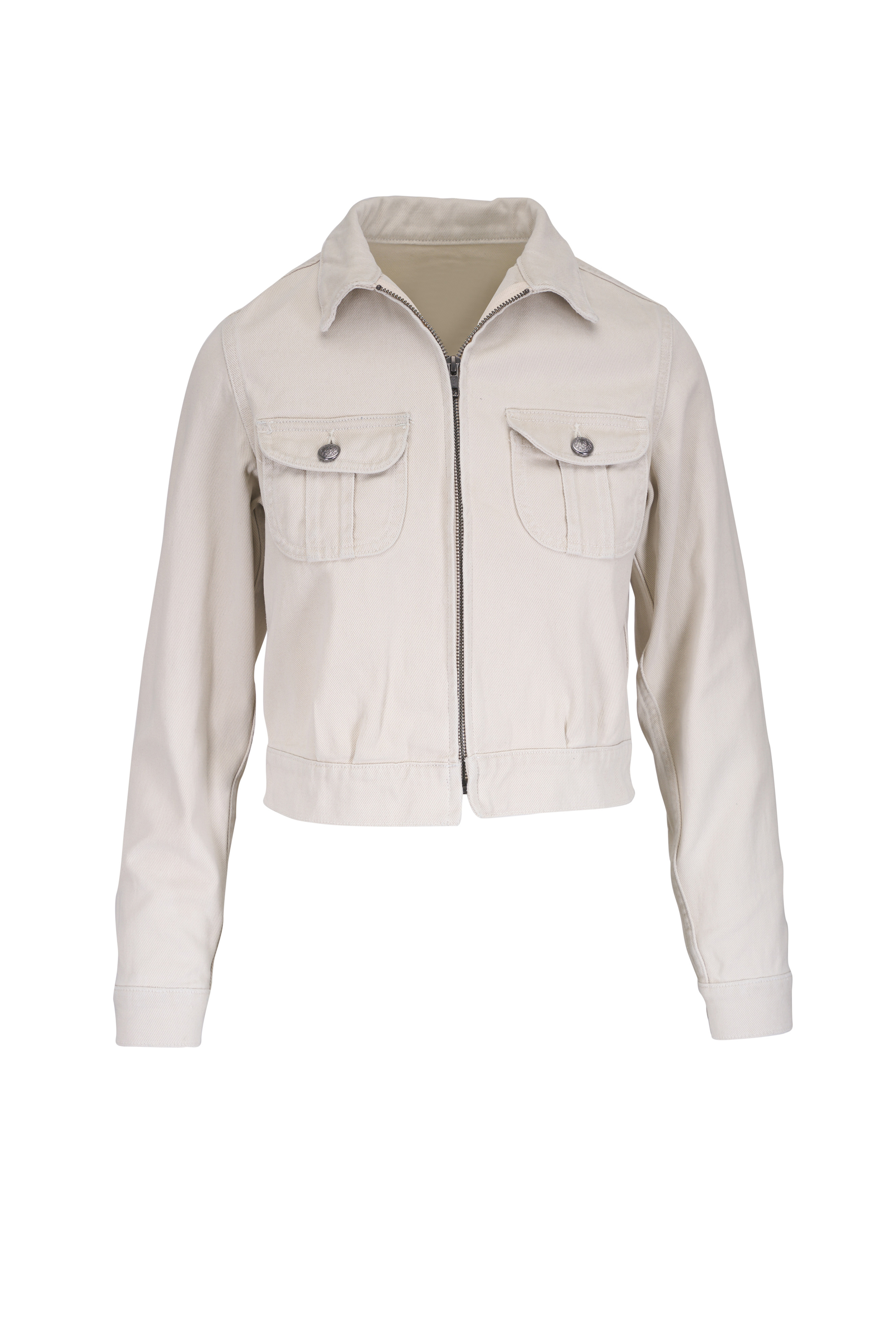 IRO - Ashville Ivory Leather Moto Jacket | Mitchell Stores
