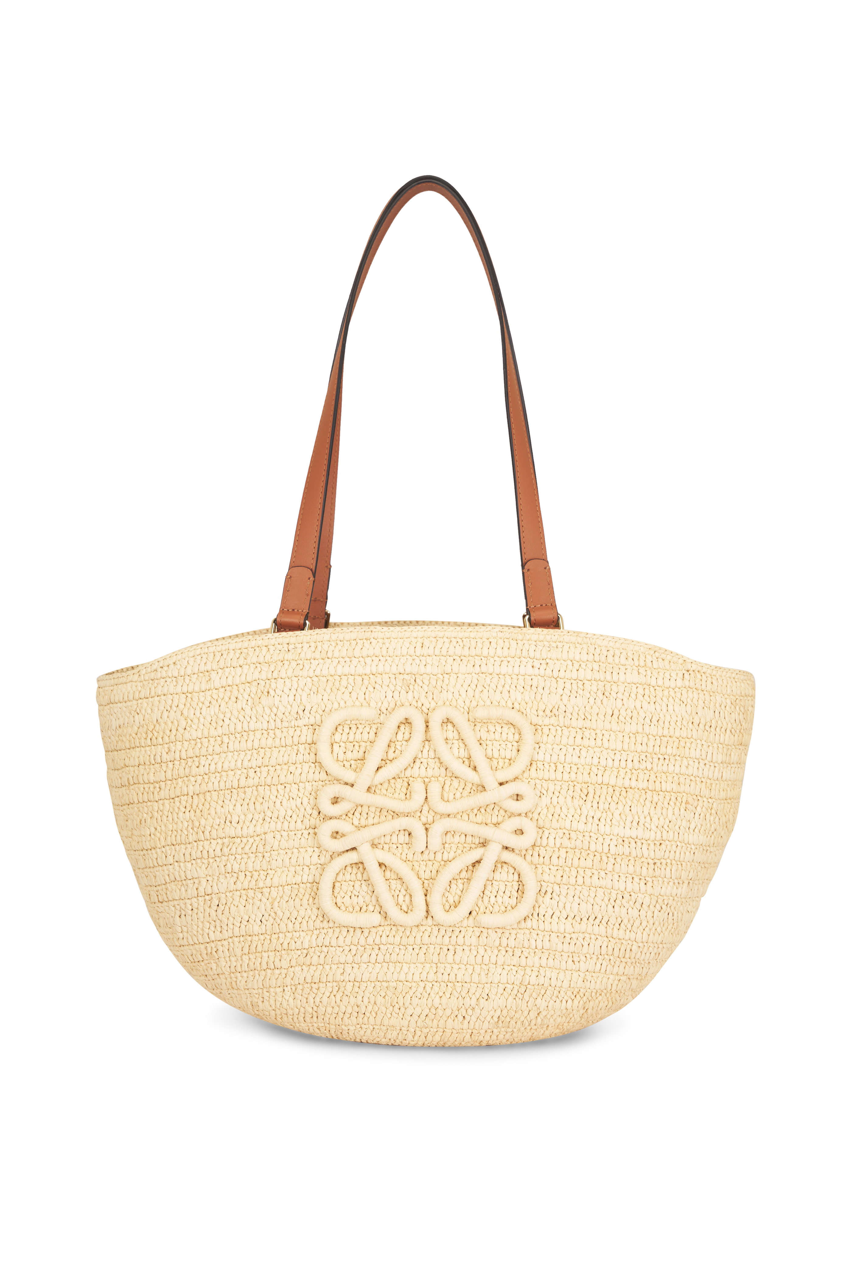Loewe - Anagram Ecru & Tan Printed Canvas Small Bag