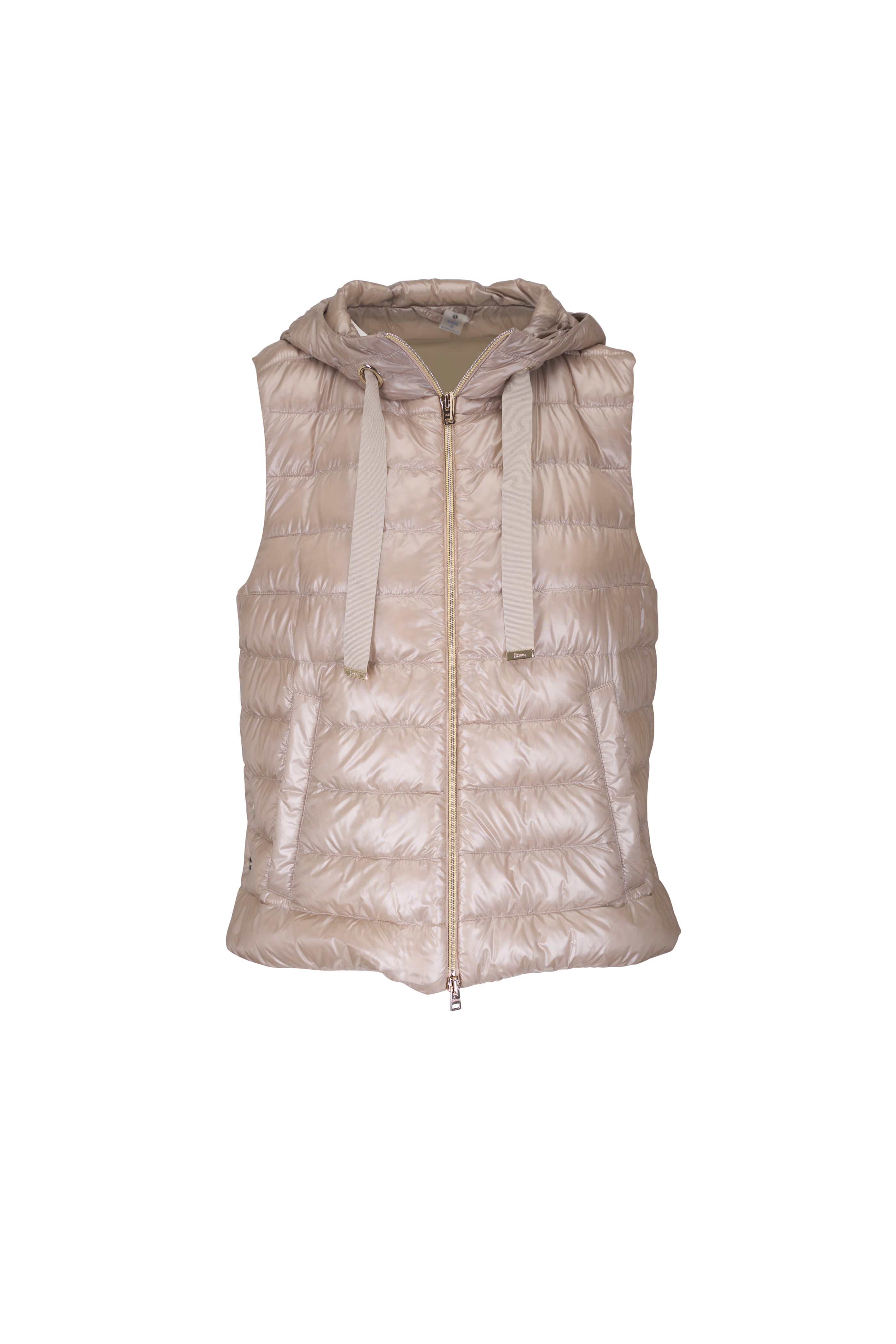 Herno - Gold Faux Fur Collar Puffer Vest | Mitchell Stores