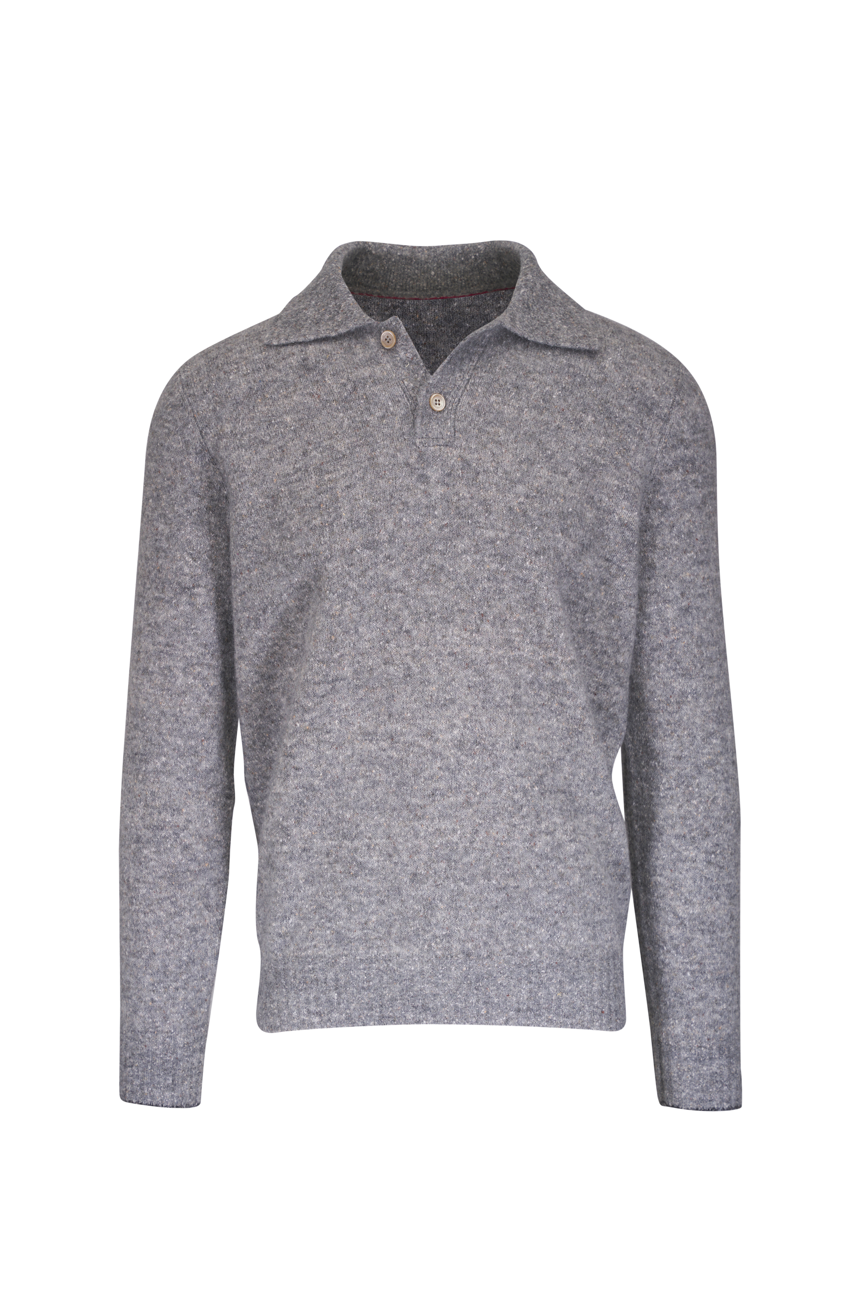 Brunello Cucinelli - Medium Gray Wool & Cashmere Quarter Zip