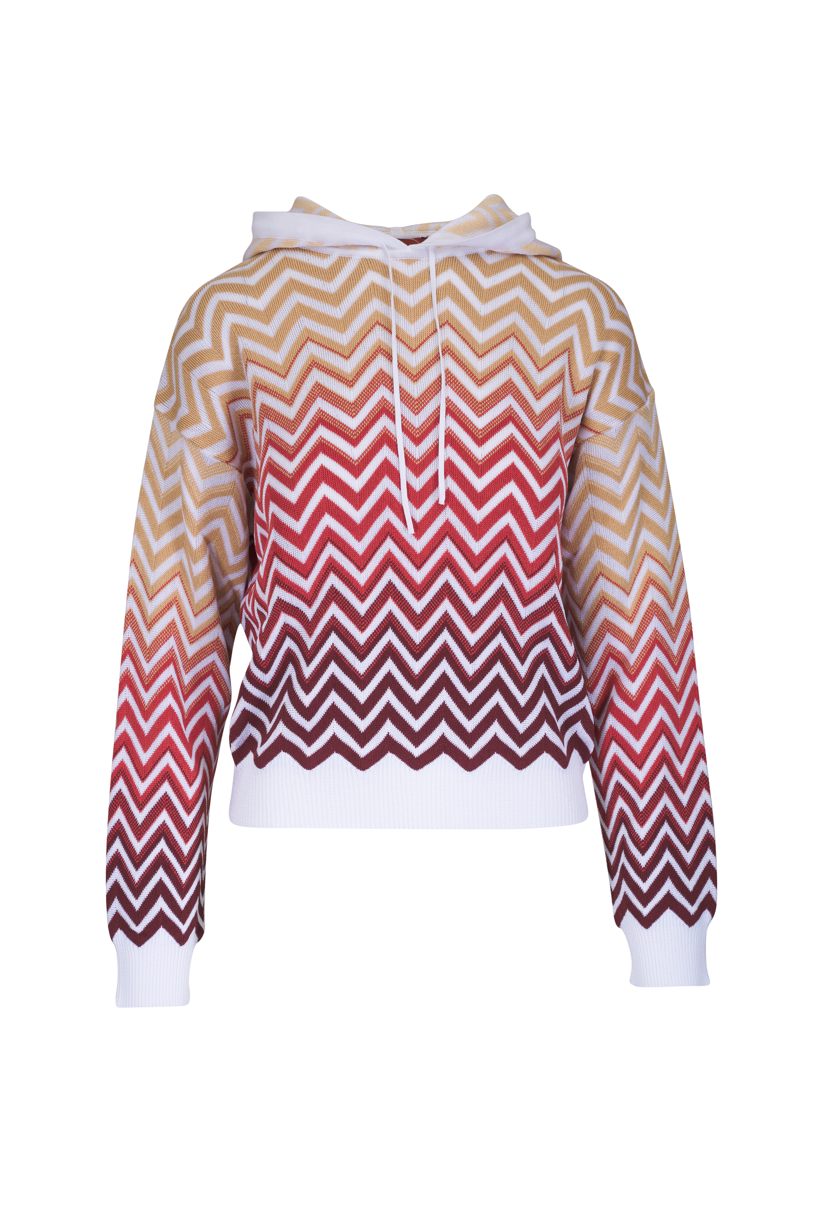 Missoni - Multicolor Chevron Wool & Cotton Ribbed Cardigan