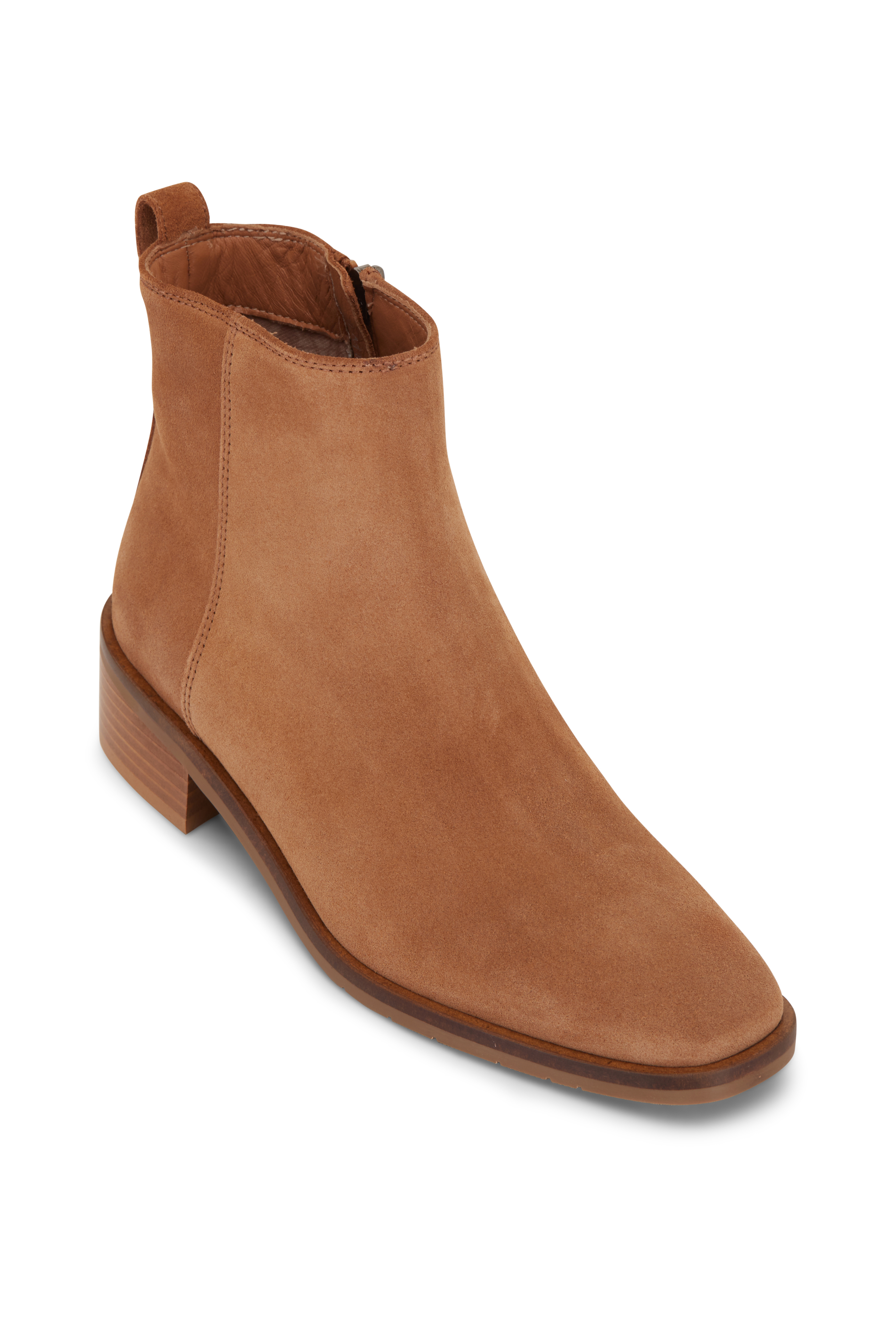 Aquatalia Reeta Brown Suede Ankle Boot 40mm Mitchell Stores