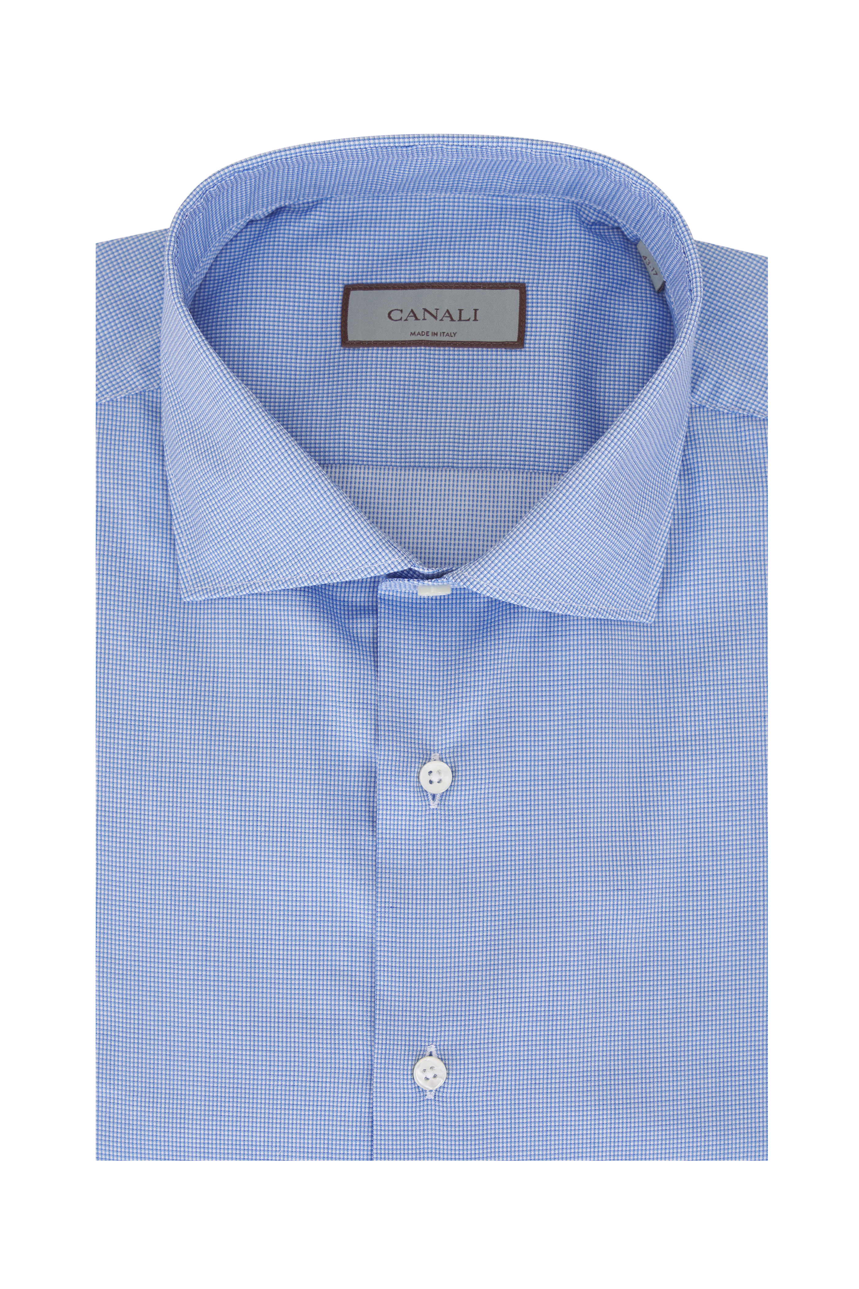 Tシャツ・カットソー CANALI FW25 Canali Shirts (CCLX0C3 GA03292401) Canali - Solid White Twill Cotton Sport Shirt | Mitchell Stores