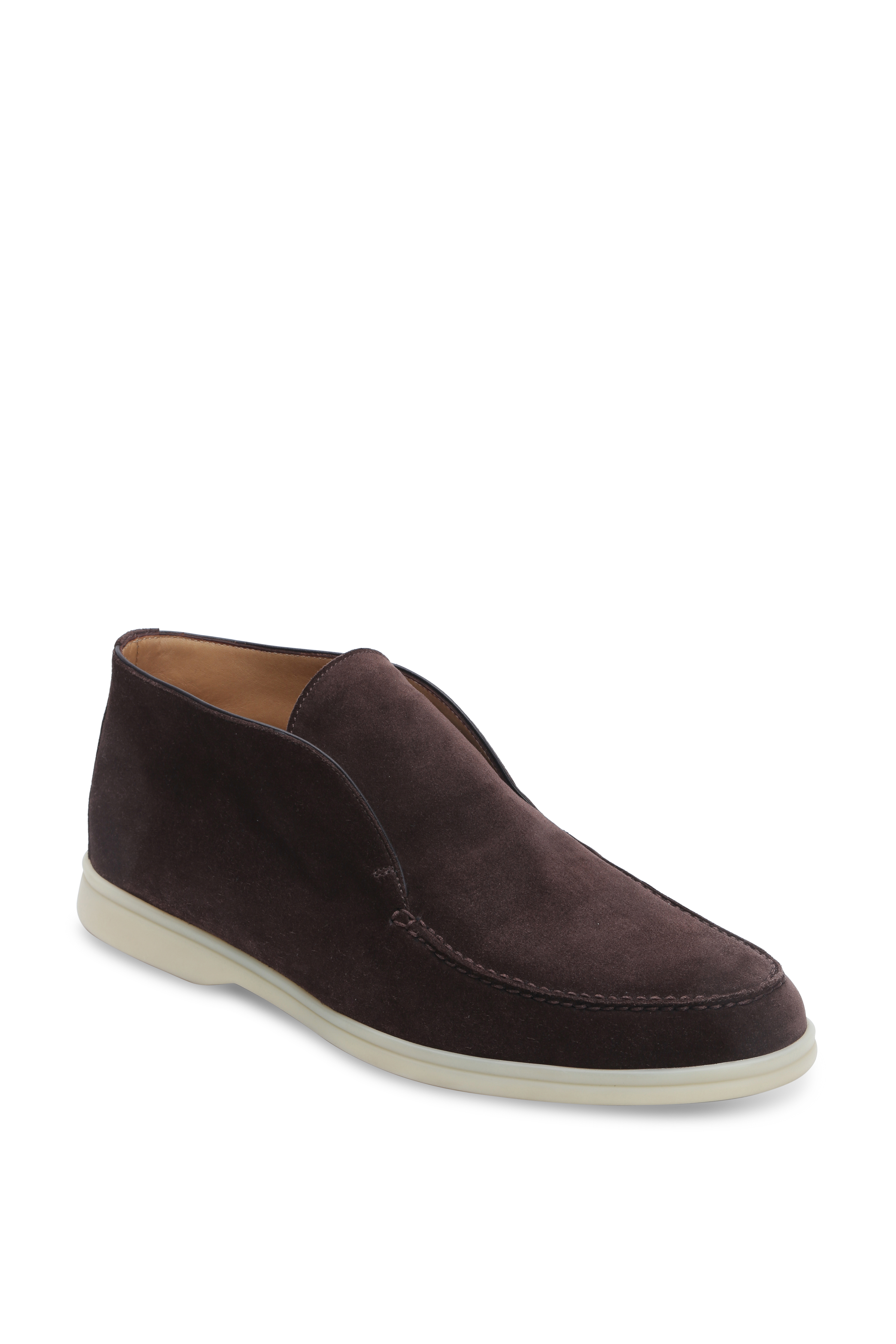 26cm ロロピアーナ Desert Walk デザート・ウォーク 41 Desert Walk Boot Suede Calf Split Navy Blue | Loro Piana US