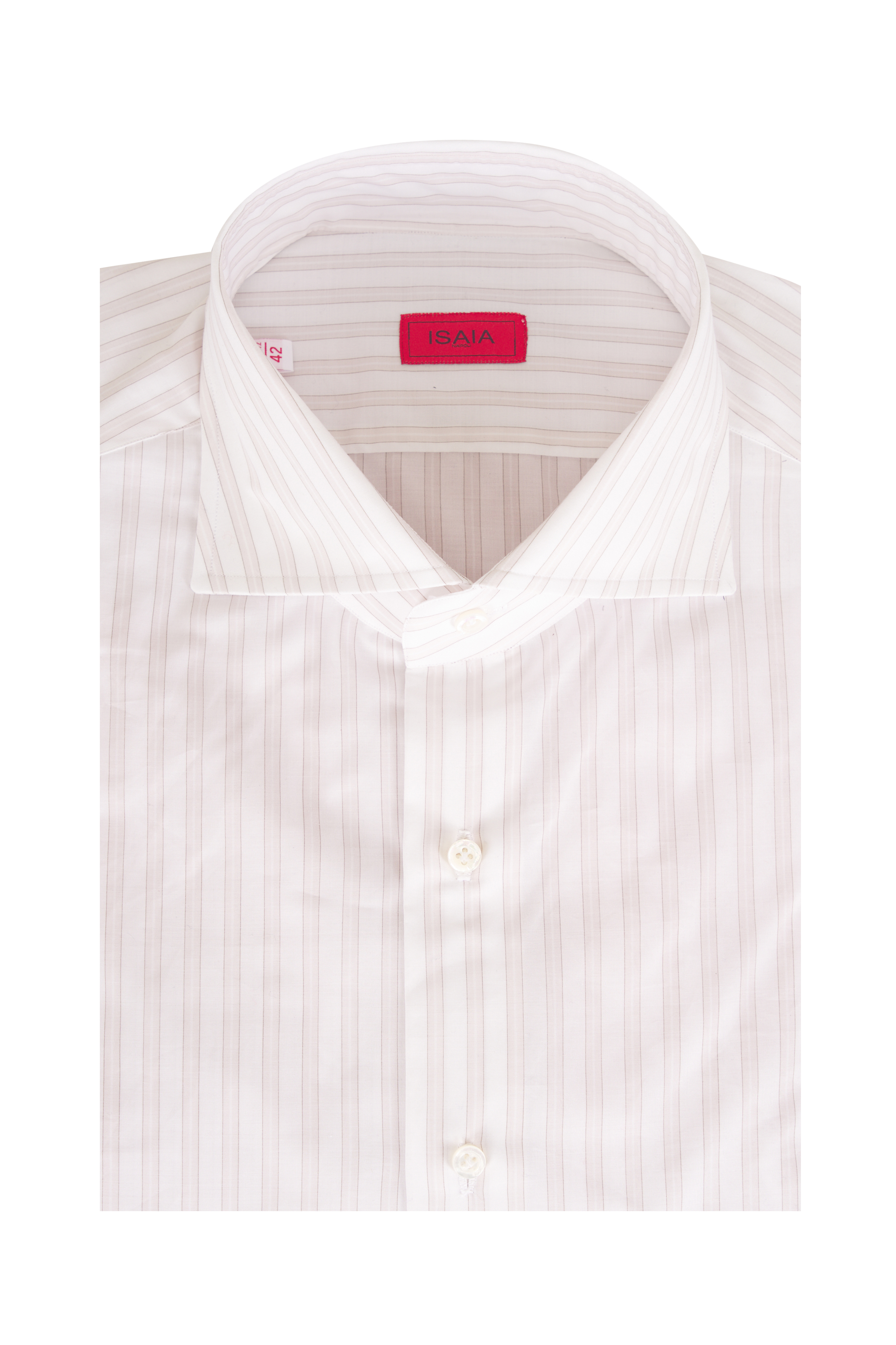 isaia dress shirt Isaia Men's Solid White Cotton Dress Shirt