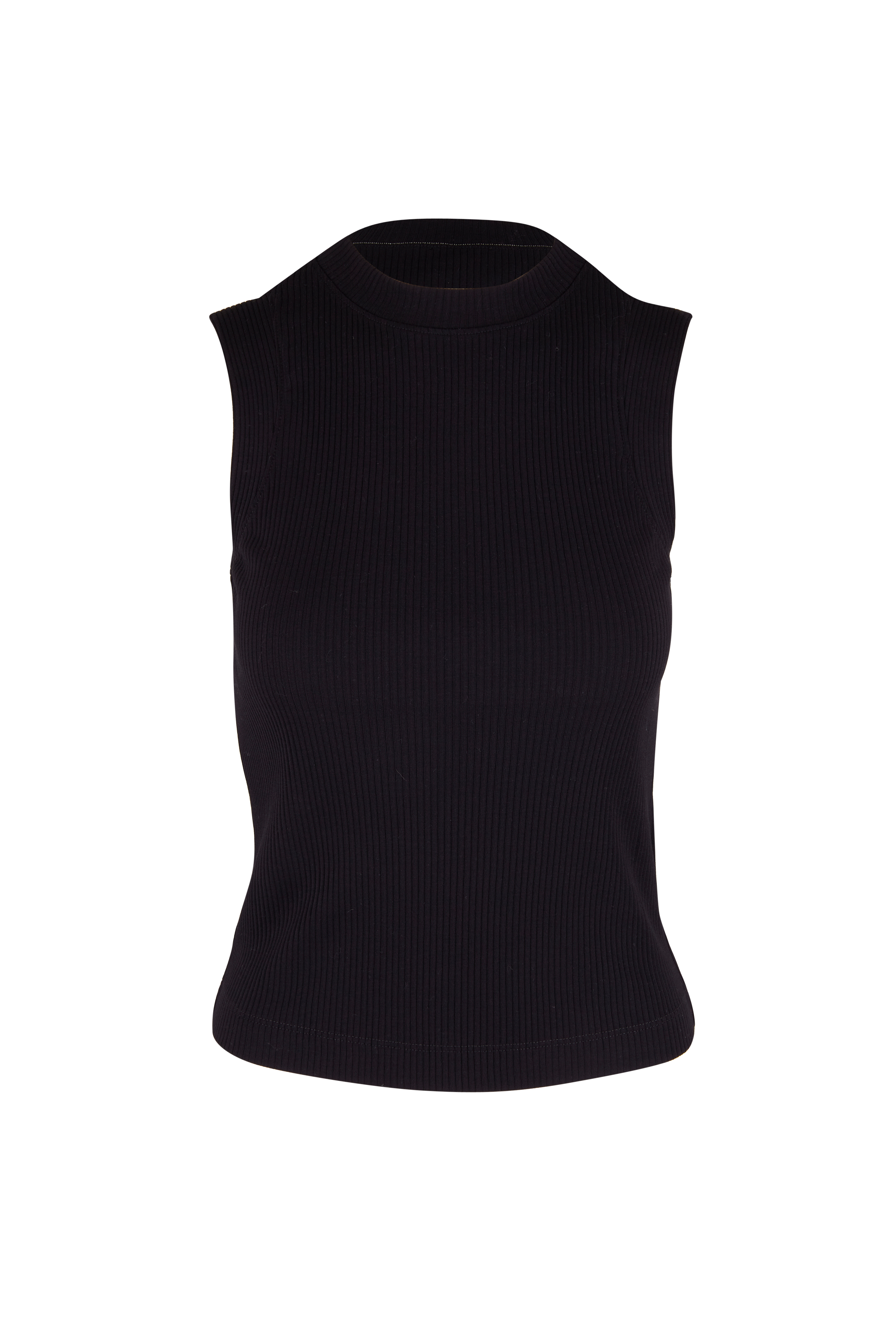 Brunello Cucinelli - Black Silk Scoop Neck Reversible Tank