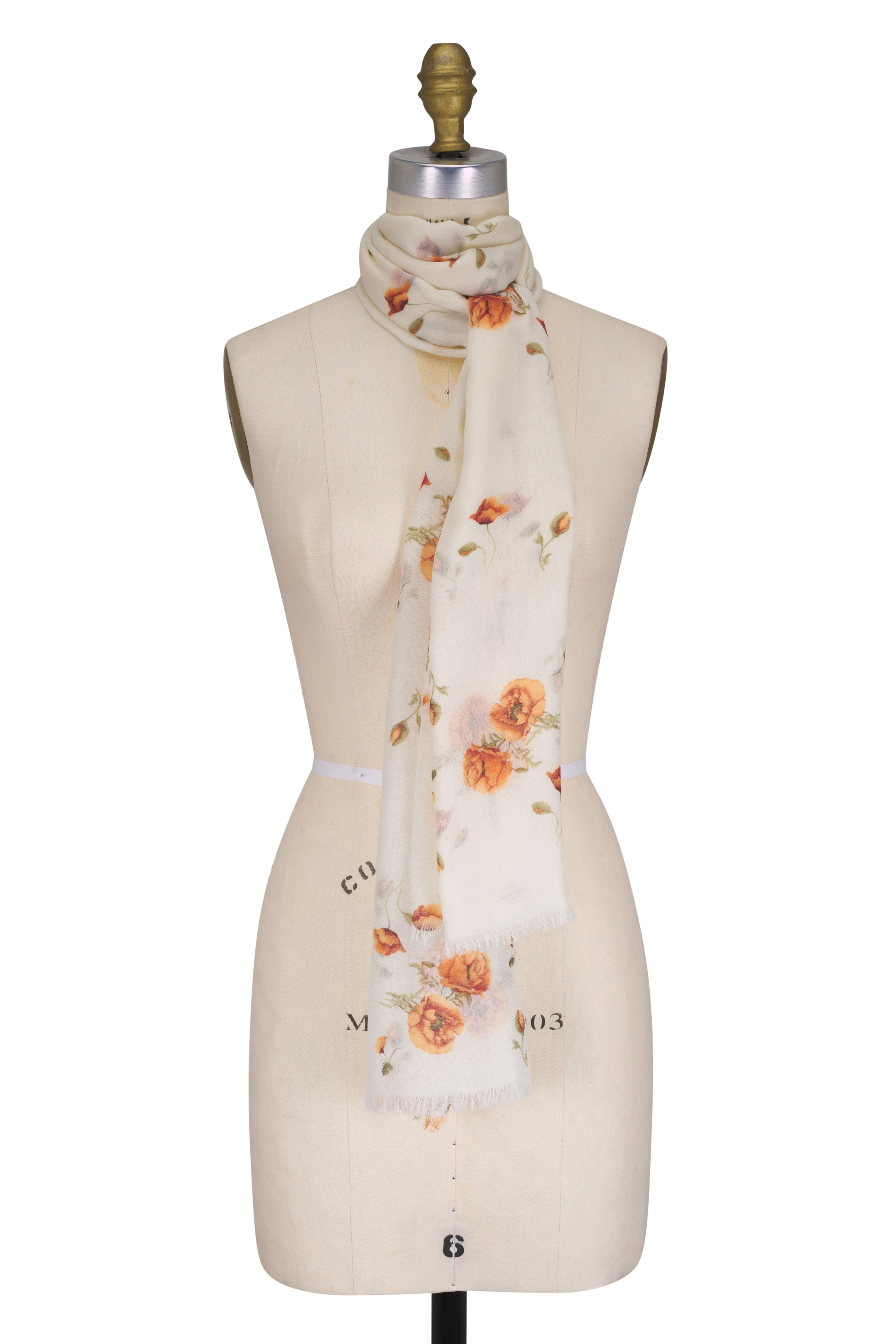 Brunello Cucinelli - Papyrus Print Silk Poncho | Mitchell Stores