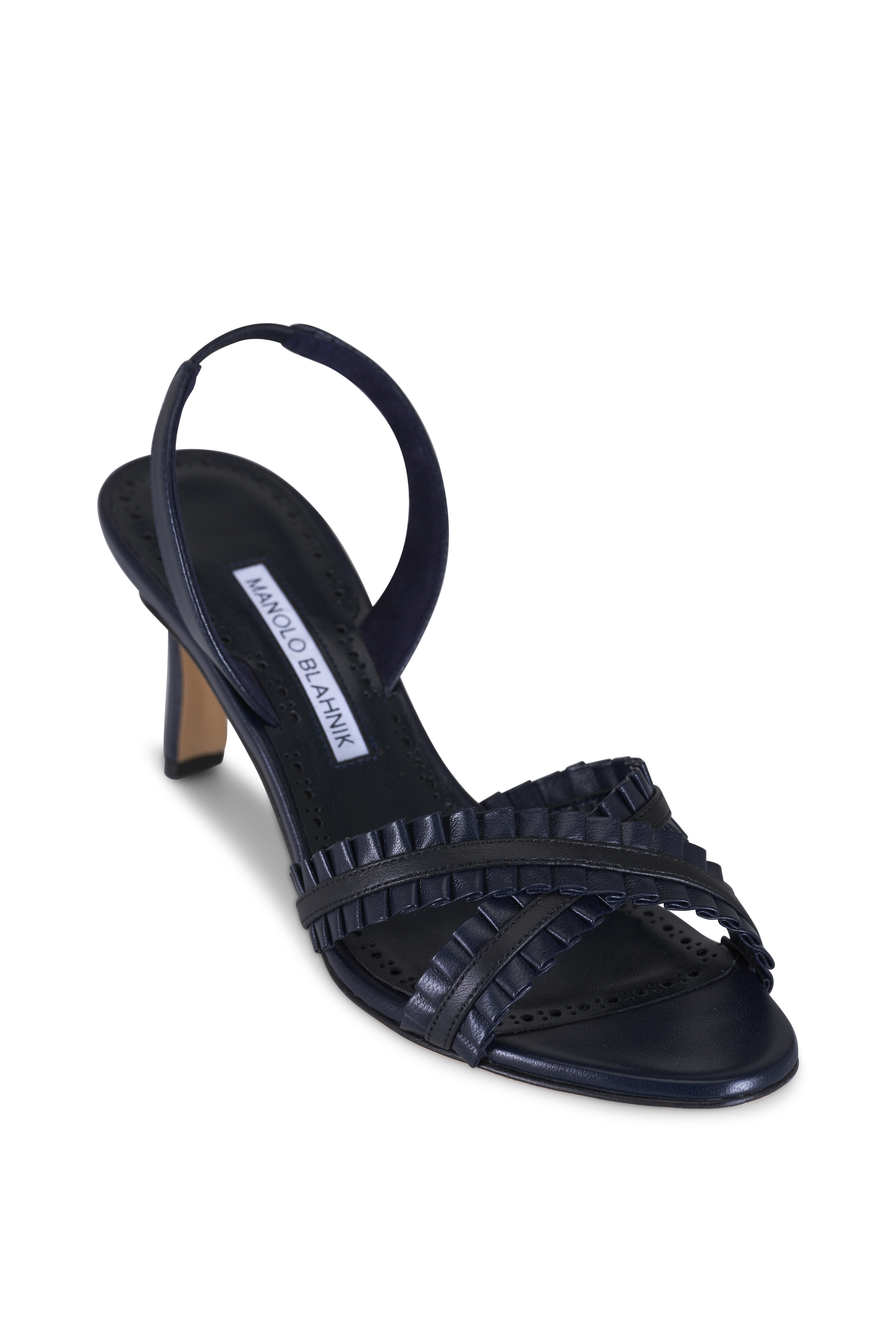 Manolo Blahnik - Maysli Gala Black Suede Pump, 70mm