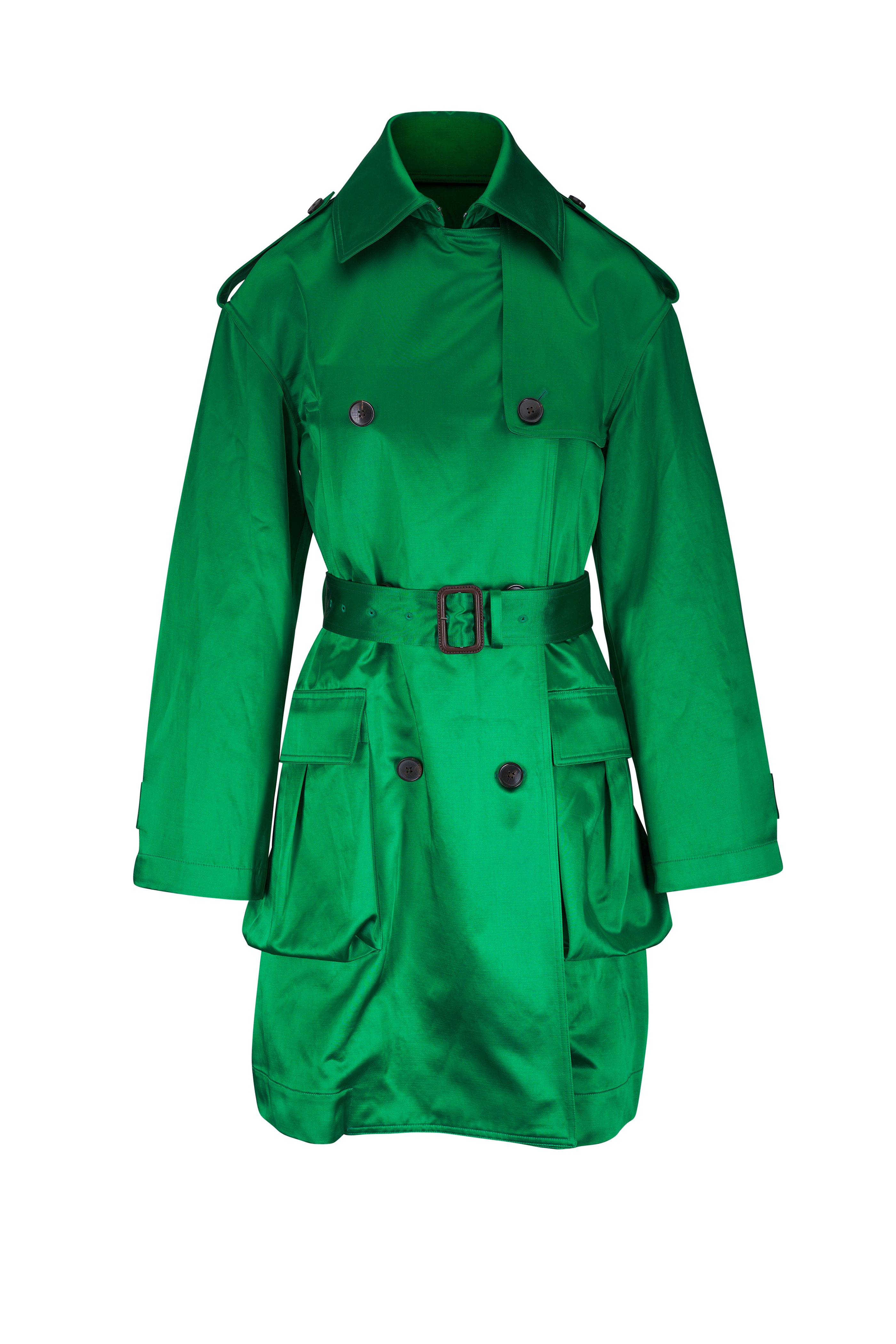 Giorgio Brato オリーブグリーン レザージャケット Giorgio Brato Metallic Leather Jacket In Green - 36% Off