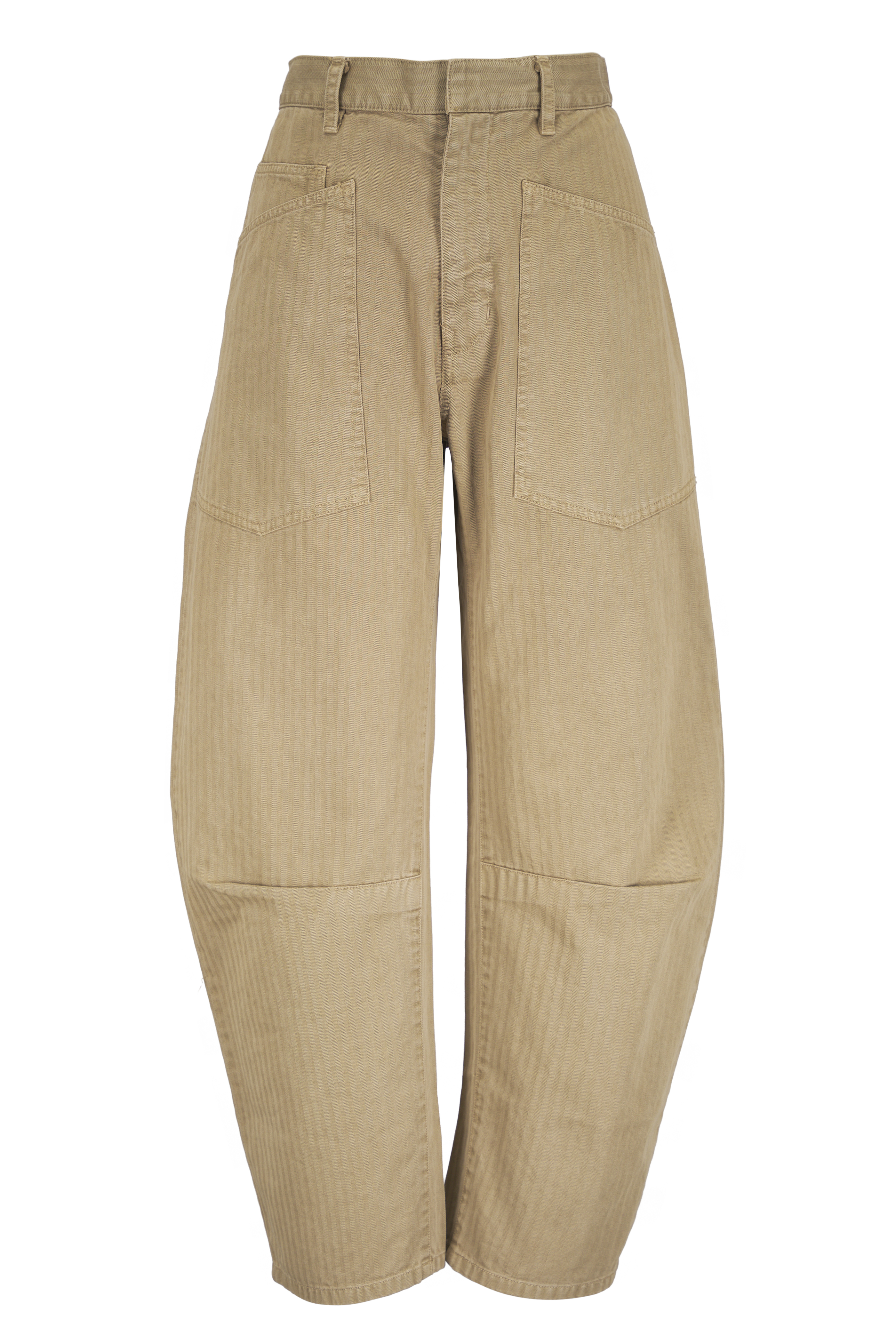 Ganni - Khaki Zebra Print Baggy Jean | Mitchell Stores
