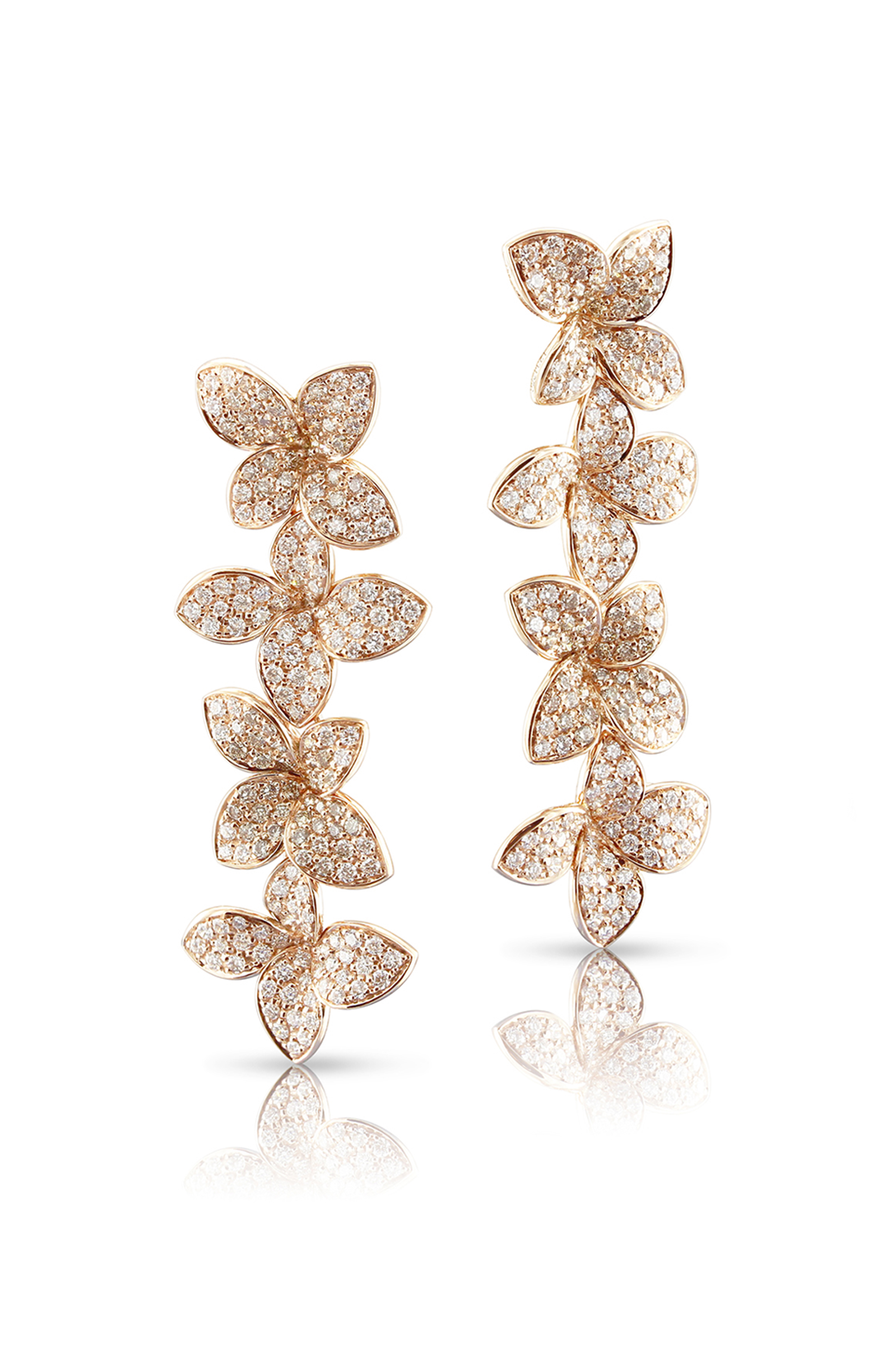 Luce Hoop Earrings in 18k Rose Gold with Diamonds